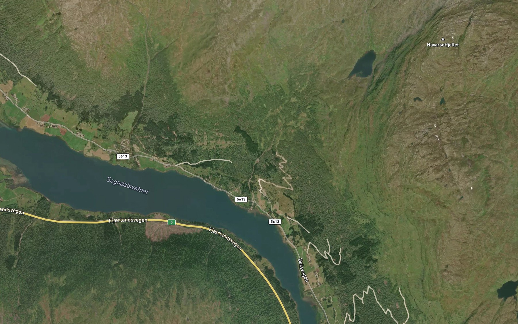 Satellite map of the Svedalsfossen
