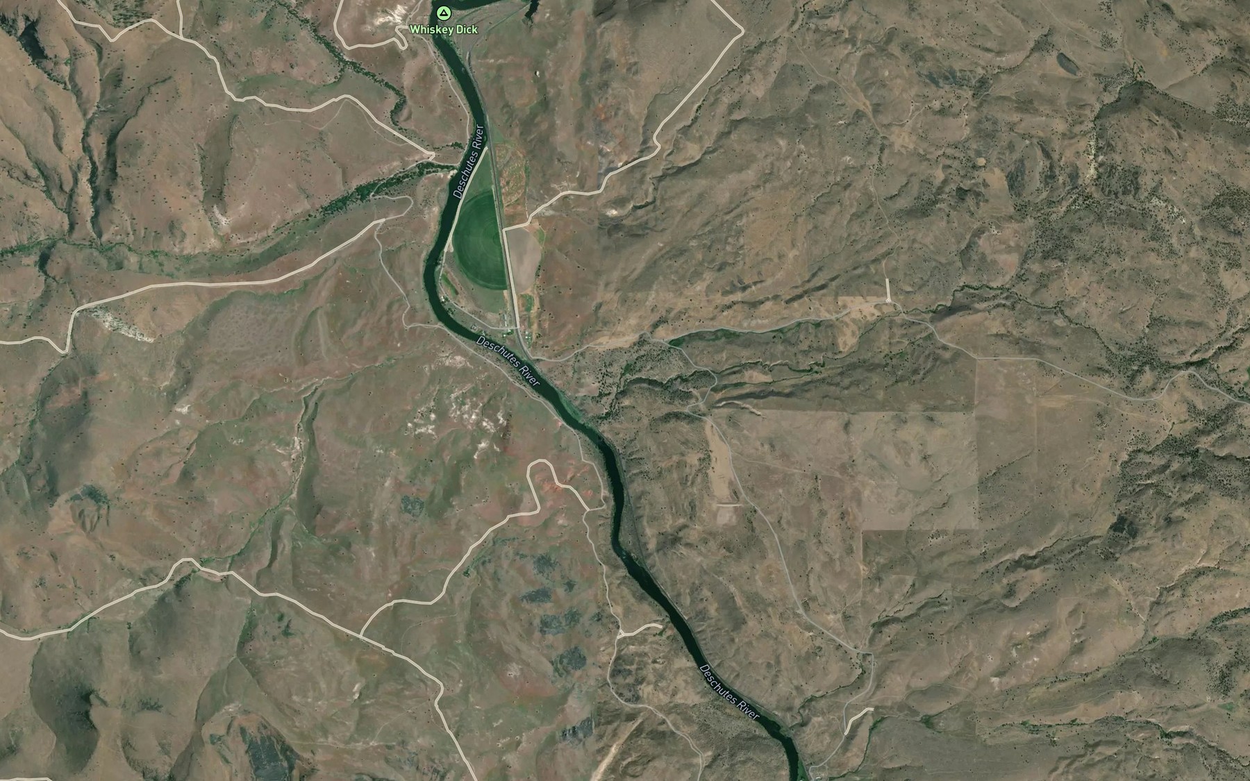 Satellite map of the Swamp Creek