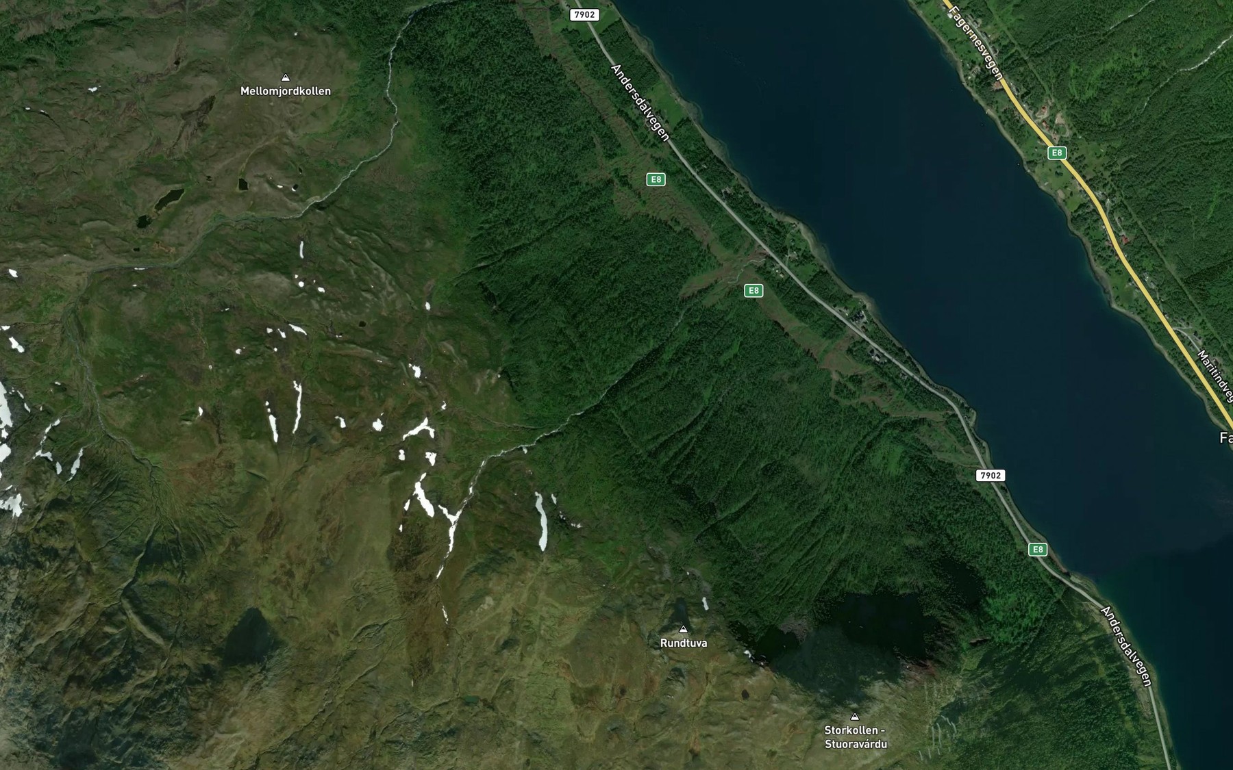 Satellite map of the Sambekken
