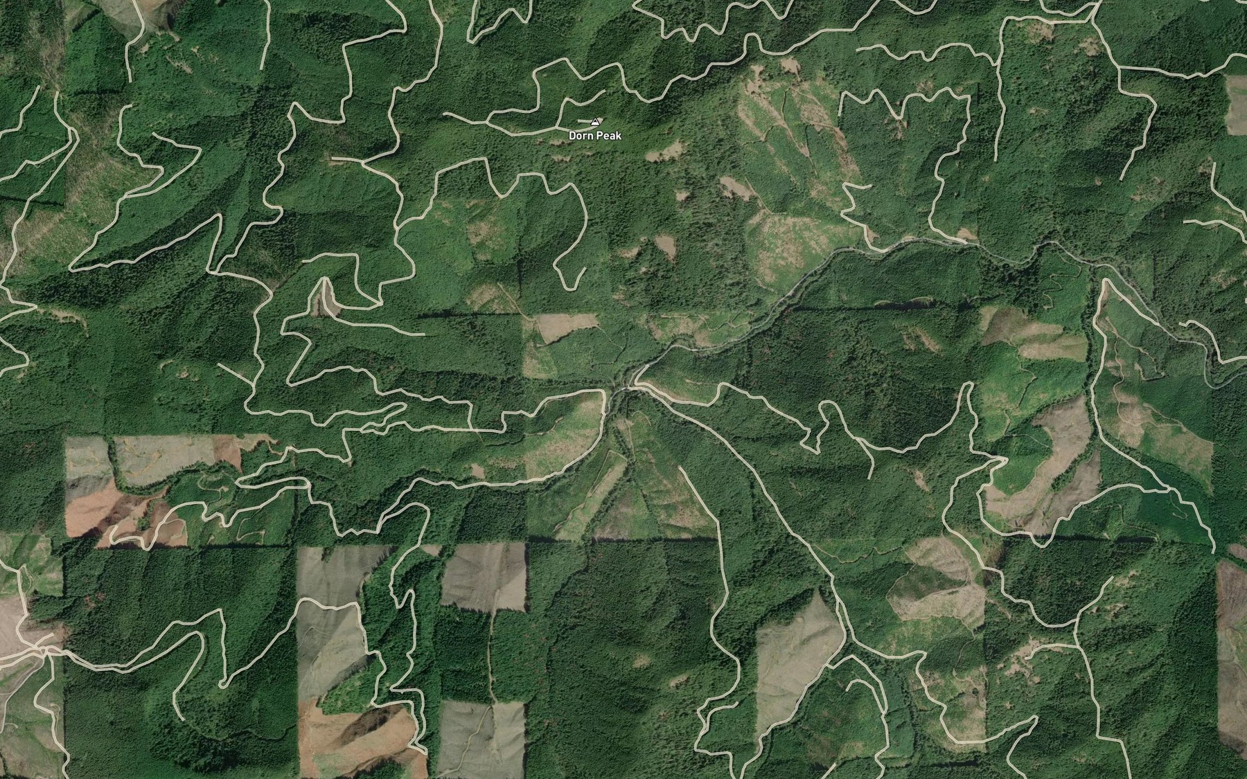 Satellite map of the Cedar Creek