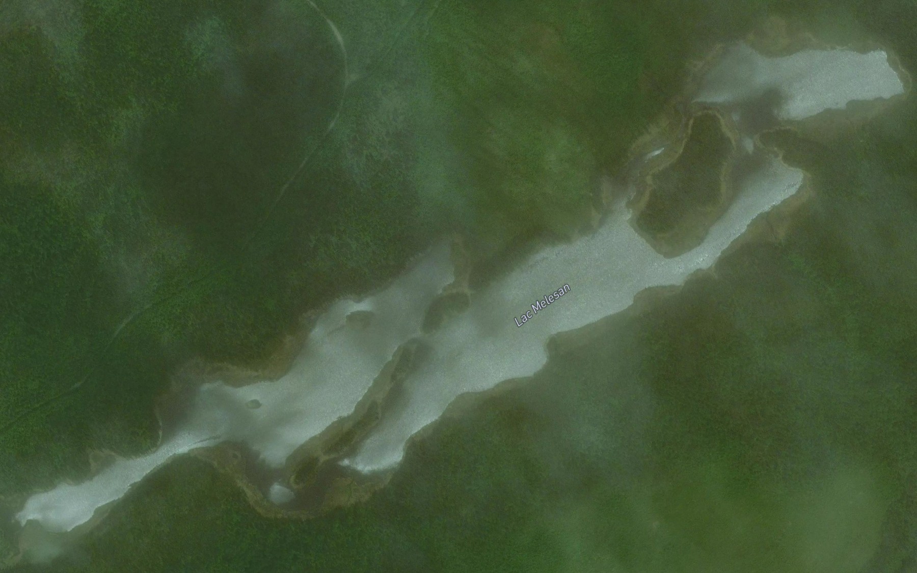 Satellite map of the Lac Melesan