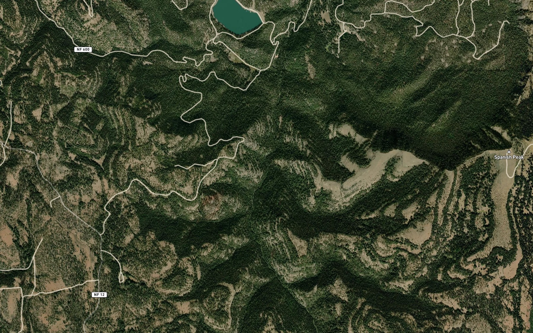 Satellite map of the Second Creek