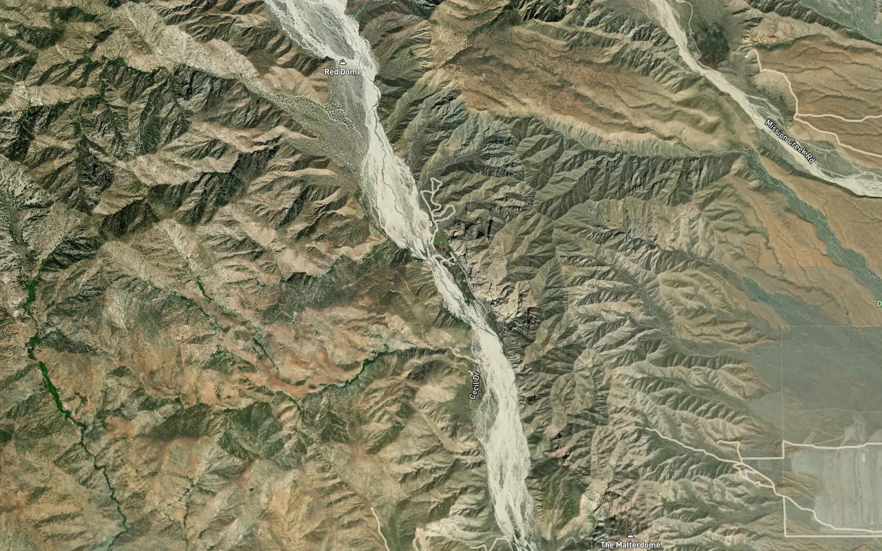 Satellite map of the Whitewater River
