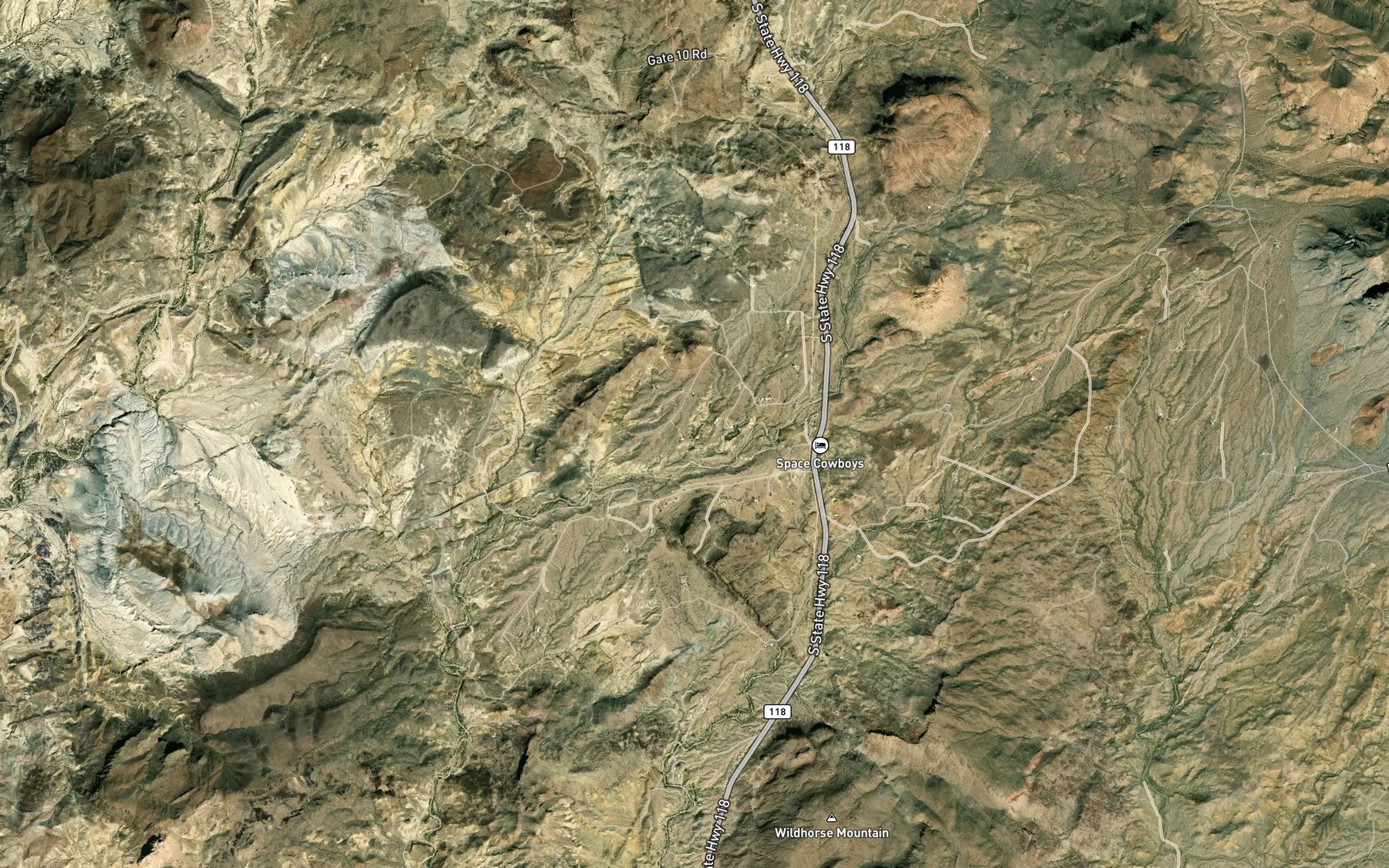 Satellite map of the Yellow Jacket Spring