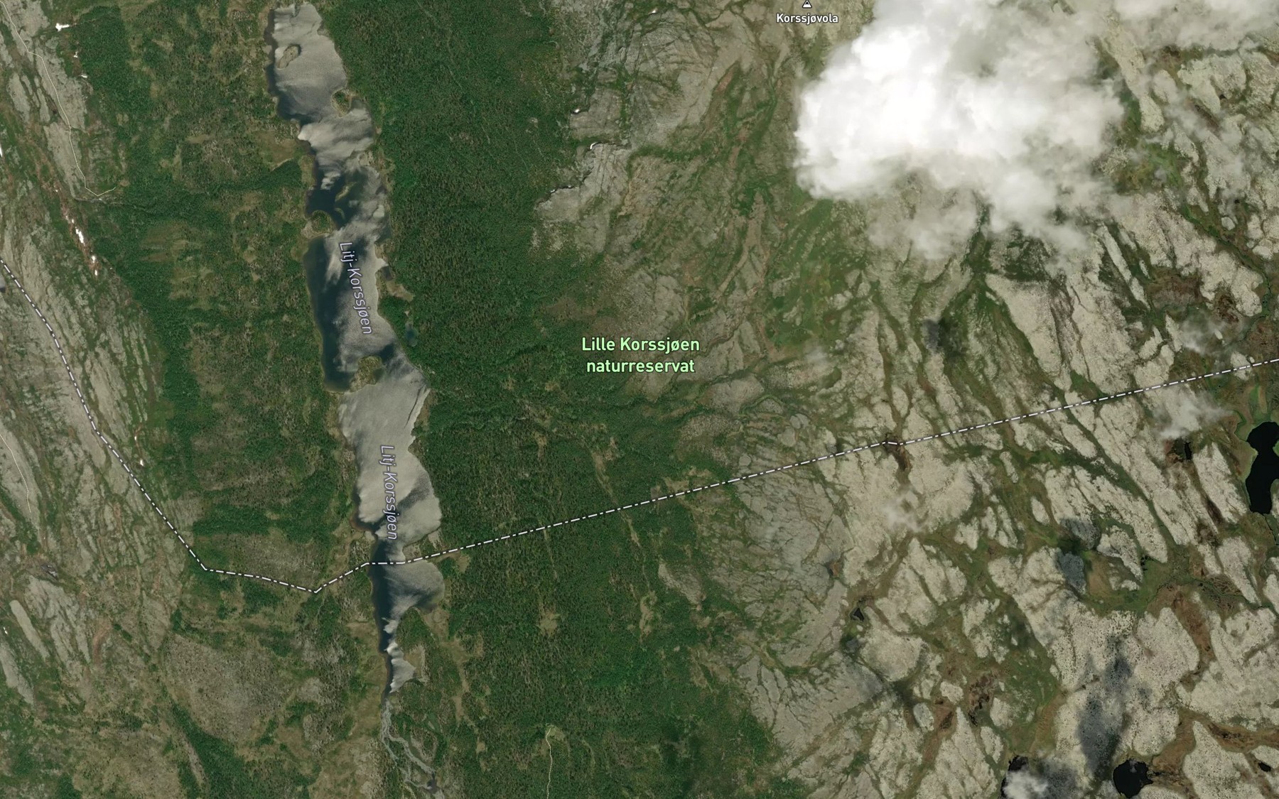 Satellite map of the Mobekken