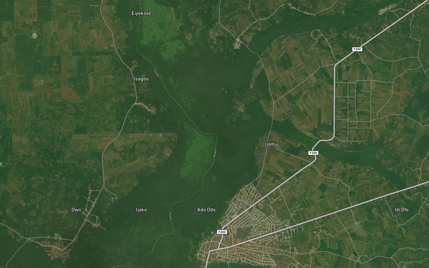 Satellite map of the River Ijomo