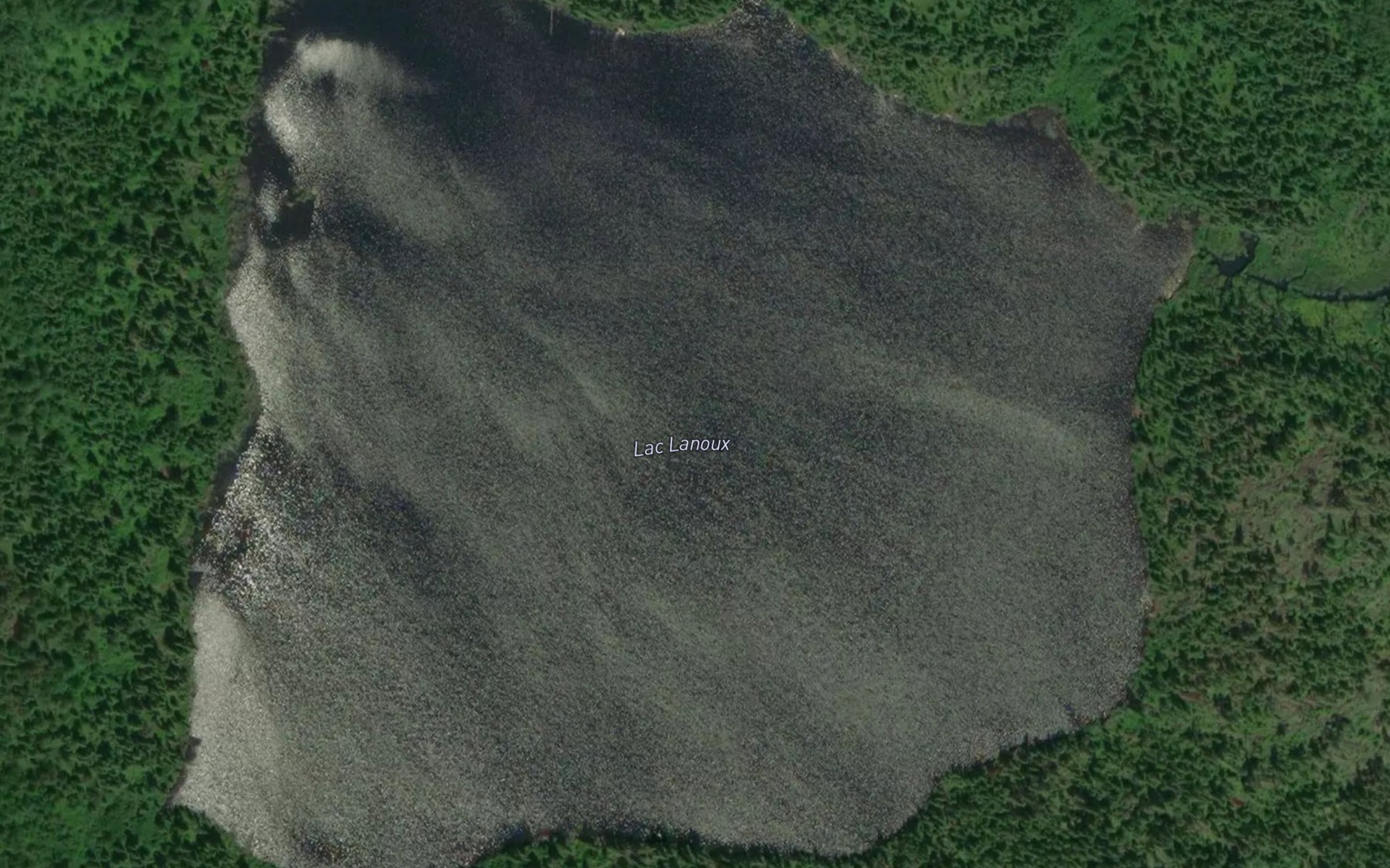 Satellite map of the Lac Lanoux