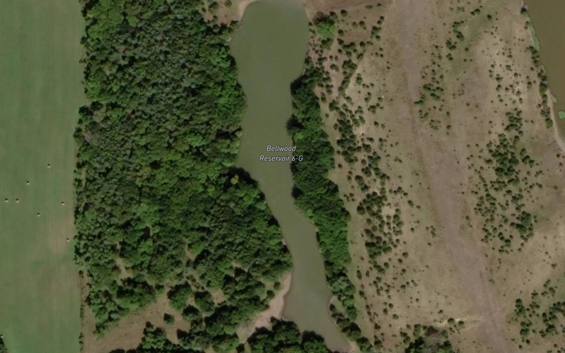 Satellite map of the Bellwood Reservoir 6-G