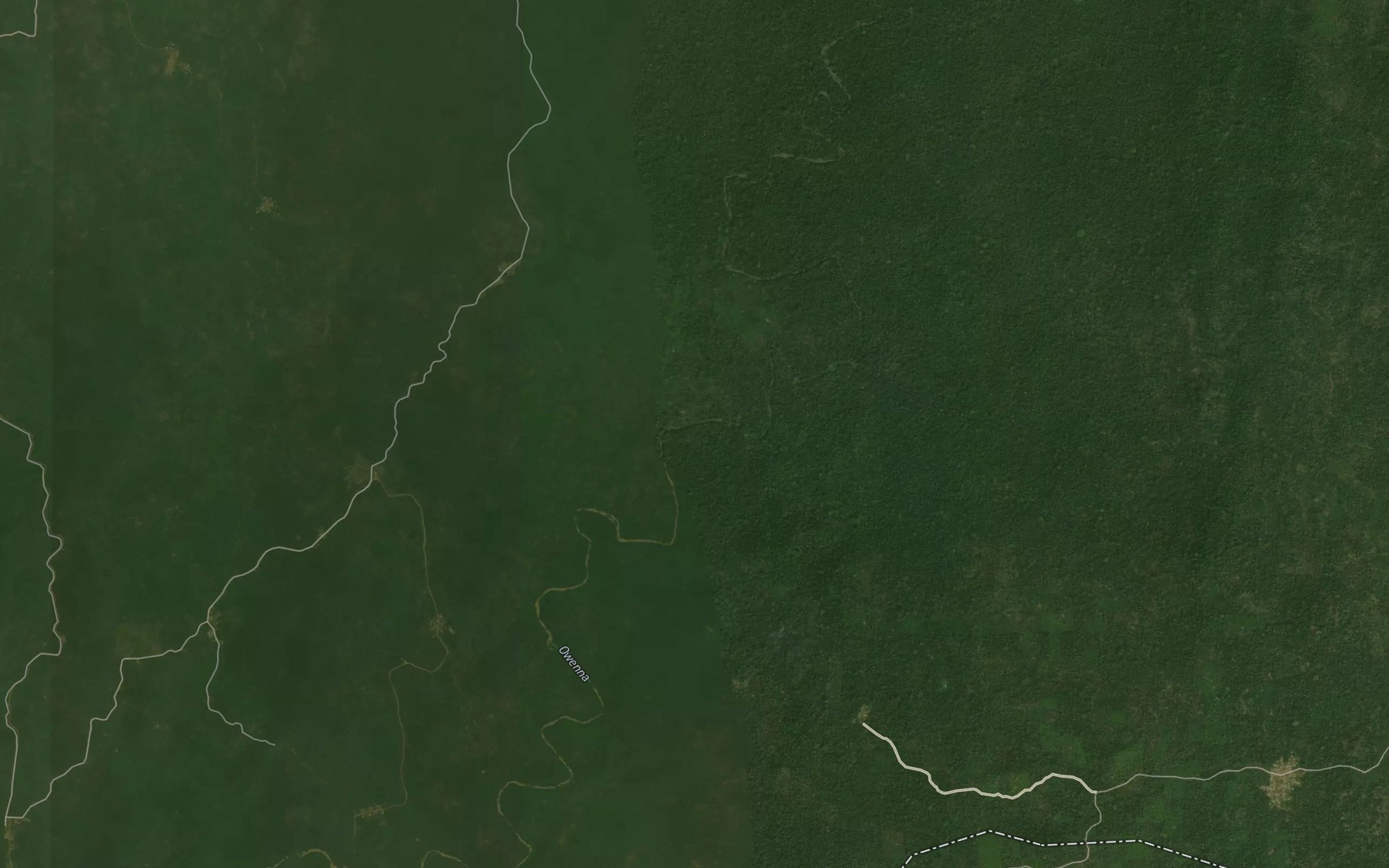 Satellite map of the River Owena