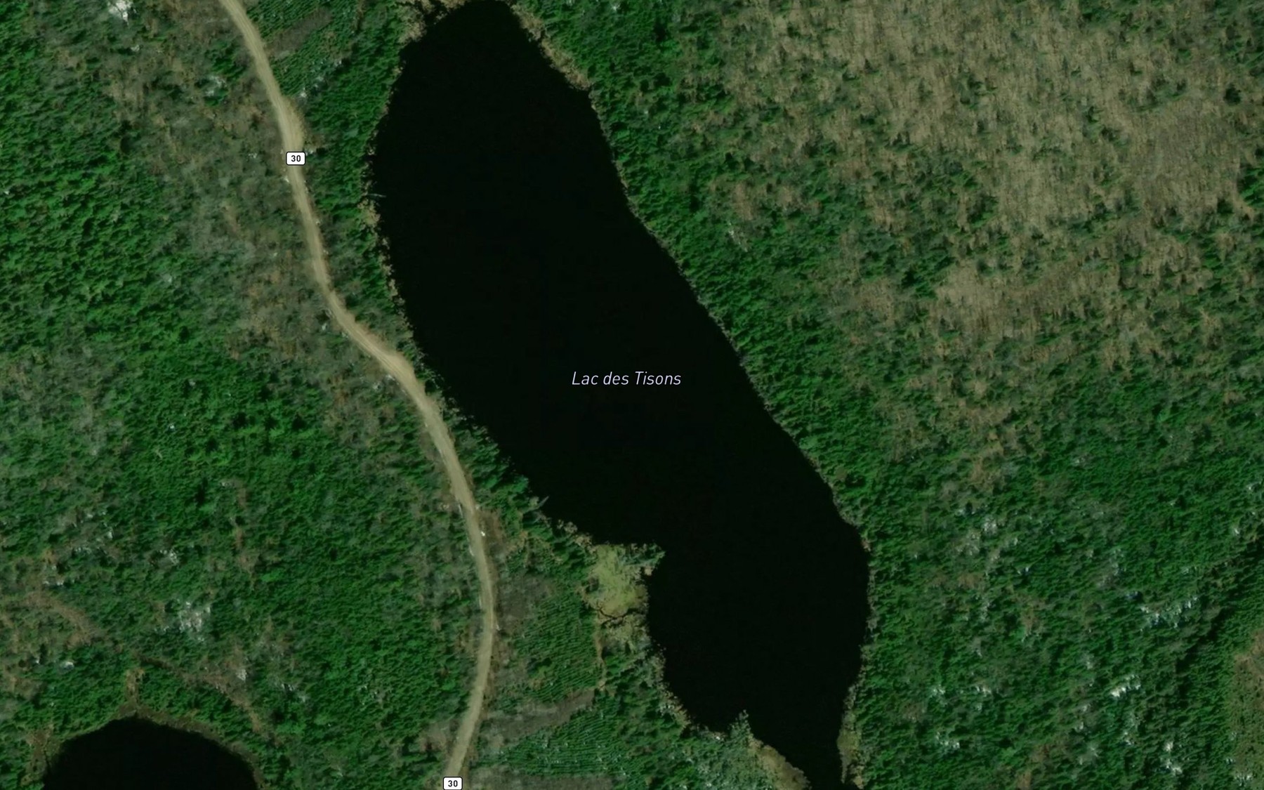 Satellite map of the Lac des Tisons