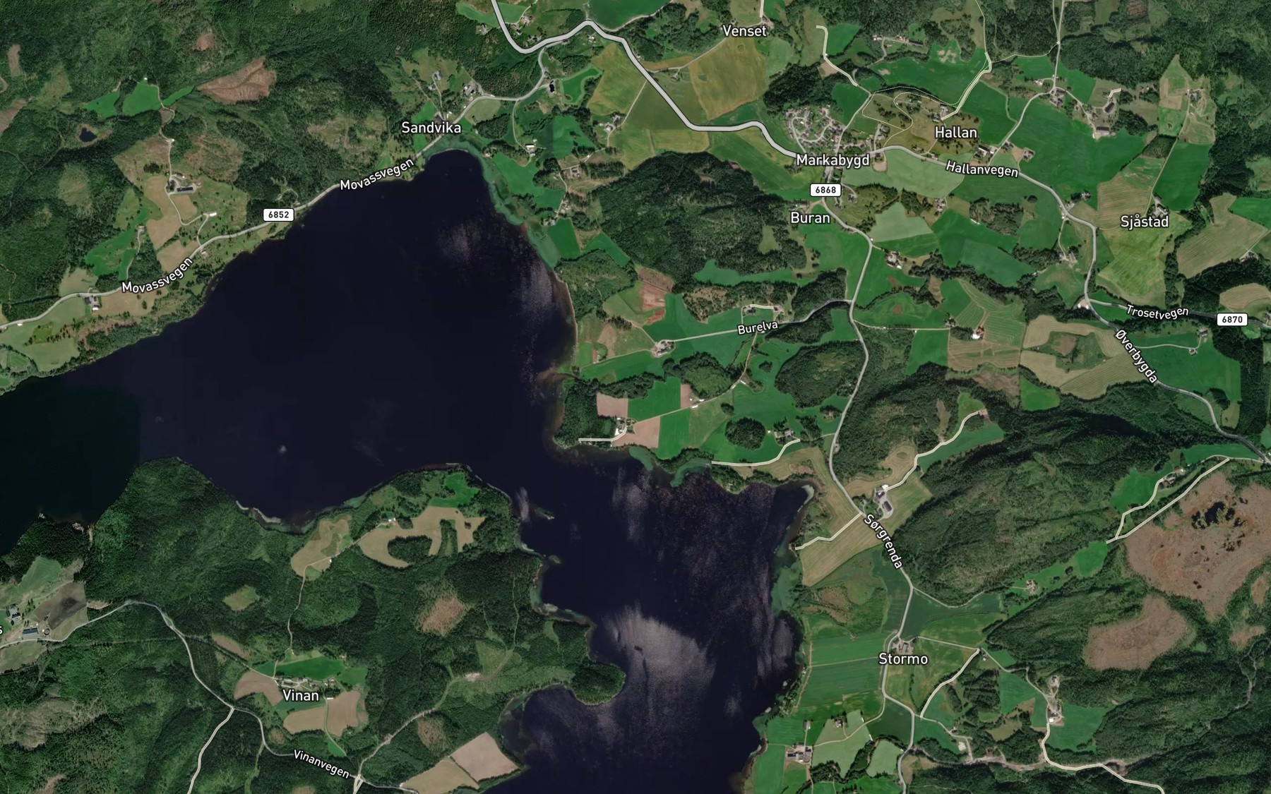 Satellite map of the Buranelva
