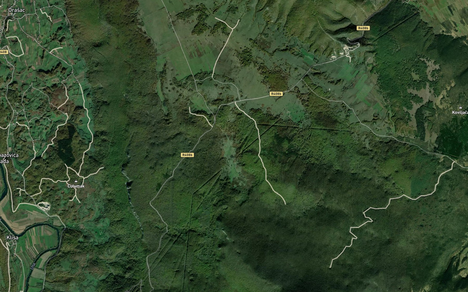 Satellite map of the Kamenica