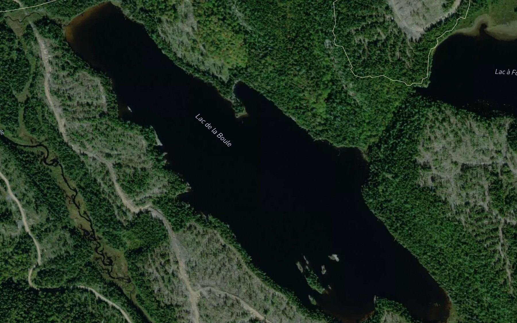 Satellite map of the Lac de la Boule