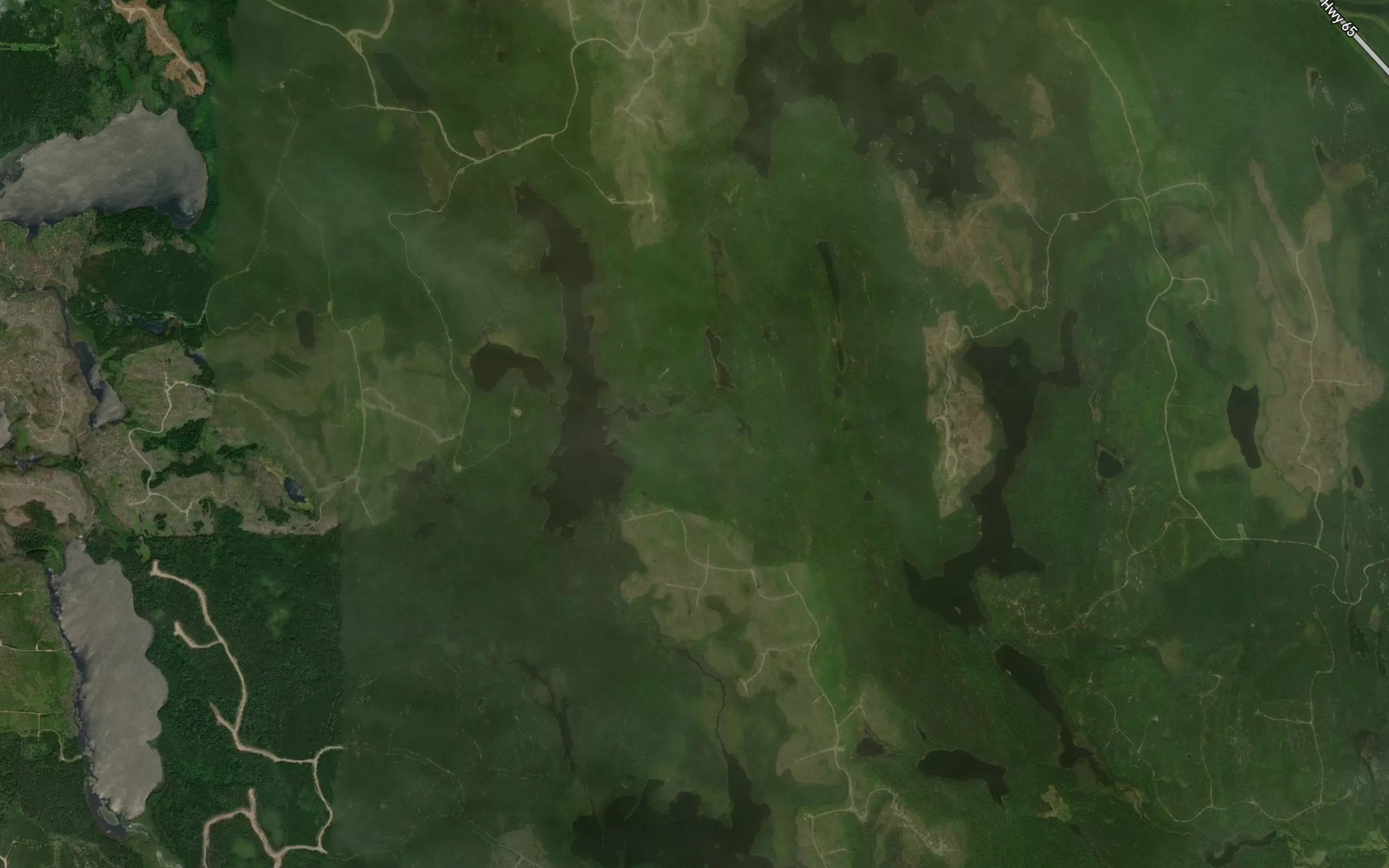 Satellite map of the Planty Creek
