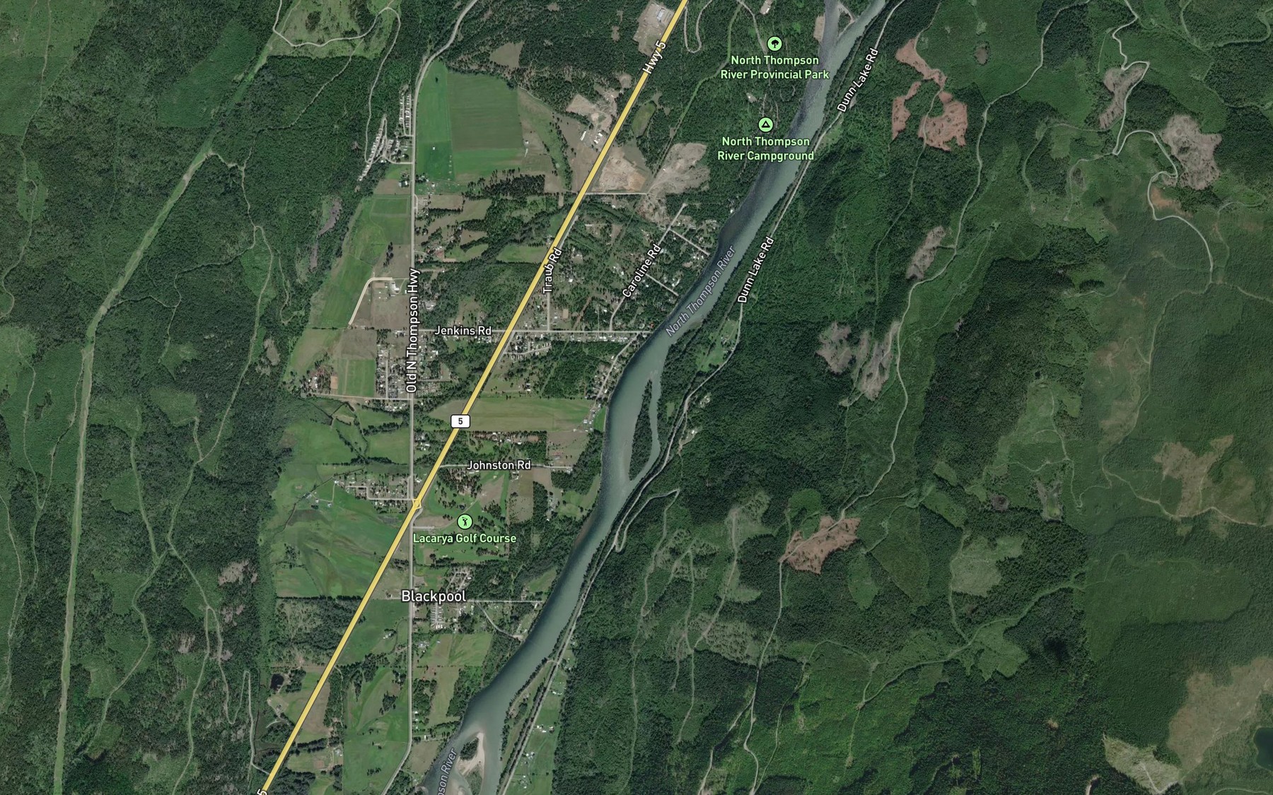Satellite map of the Bester Creek