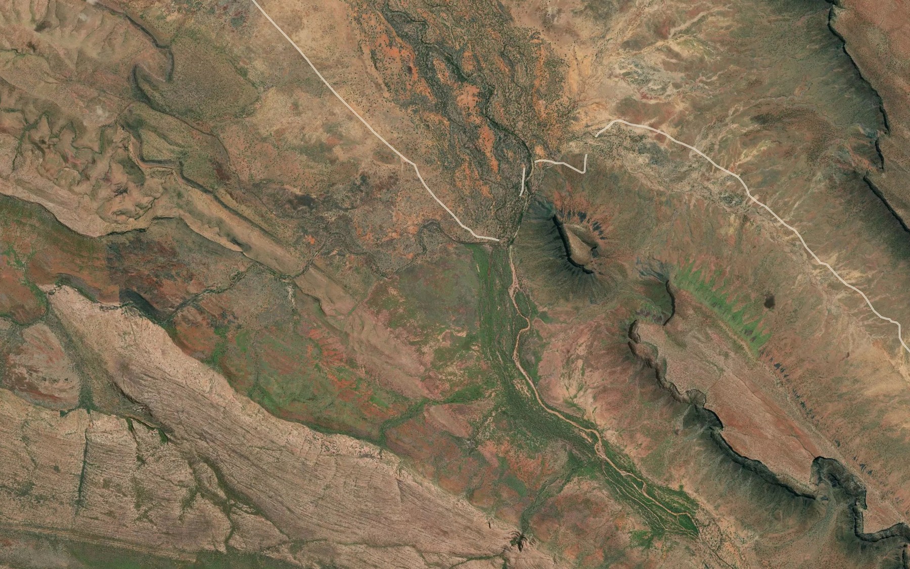 Satellite map of the Nuggets Creek