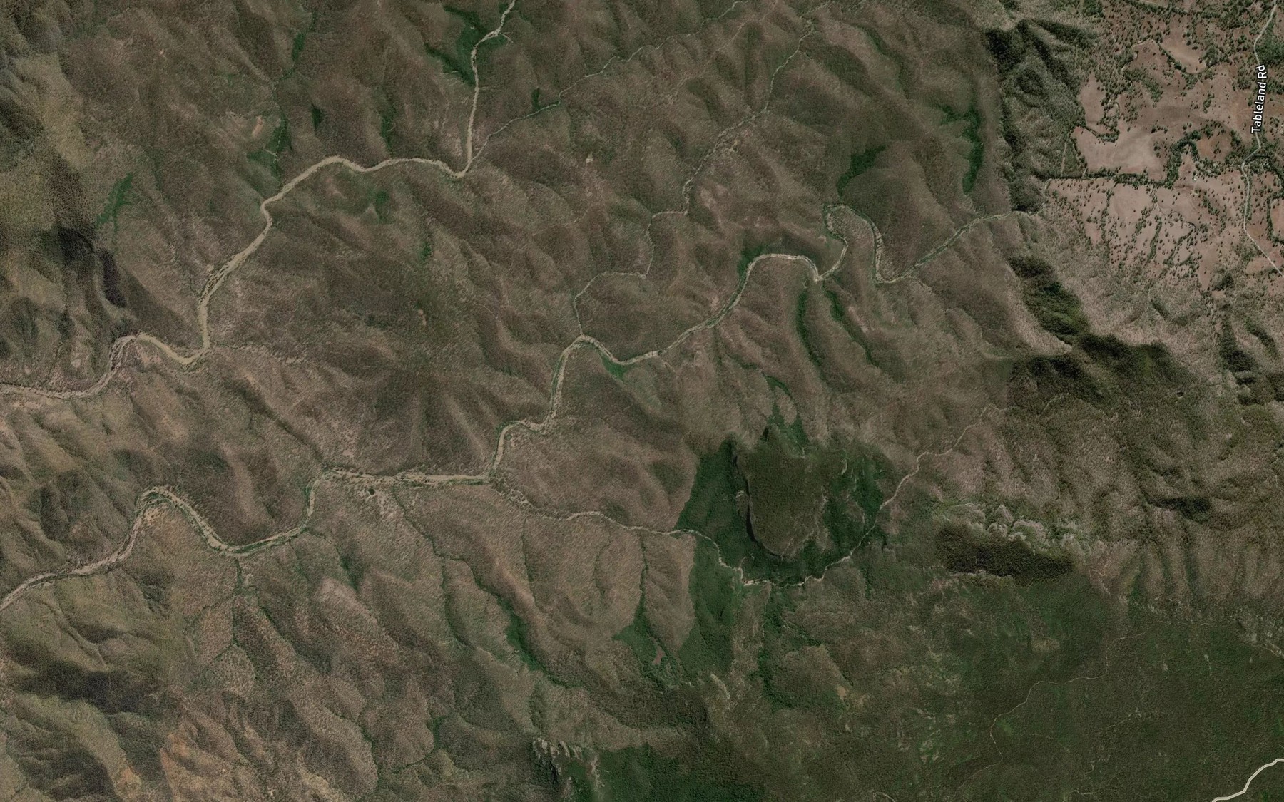 Satellite map of the Cattle Creek