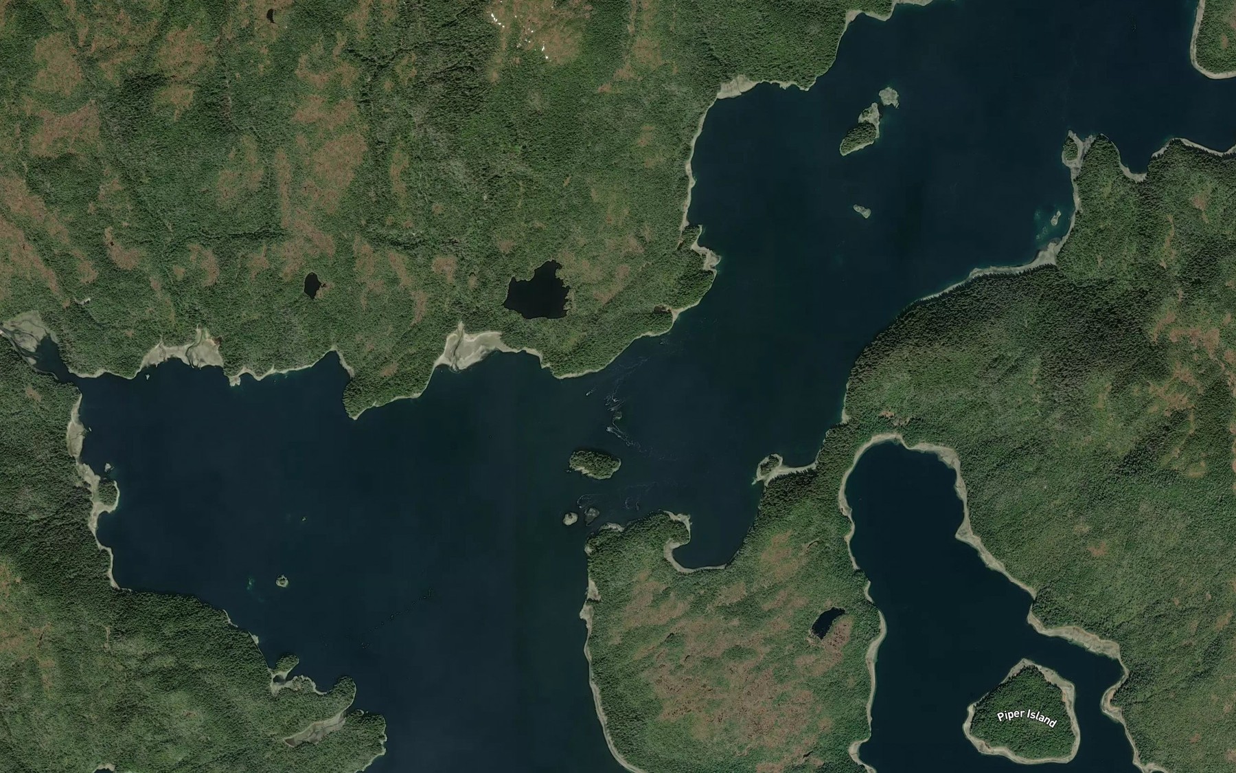 Satellite map of the Southern Rapids