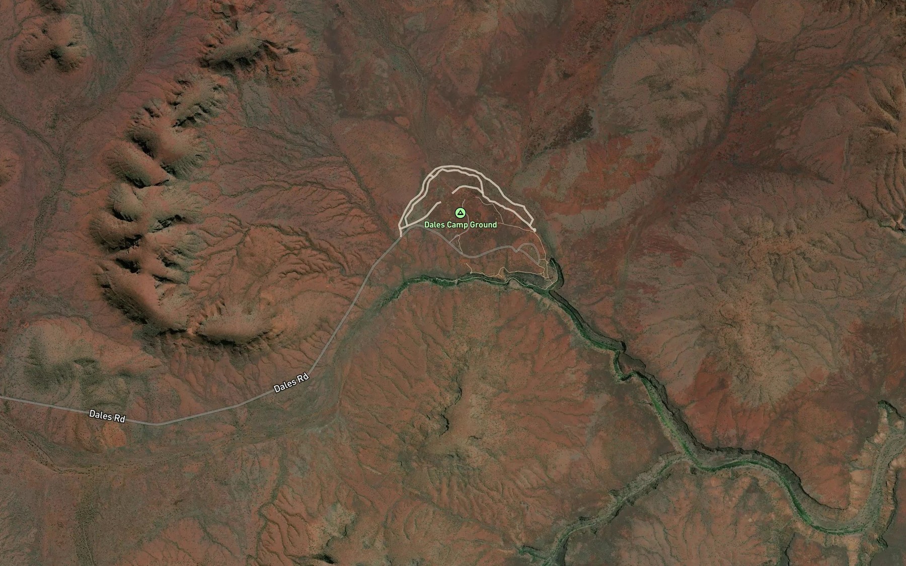 Satellite map of the Fortescue Falls