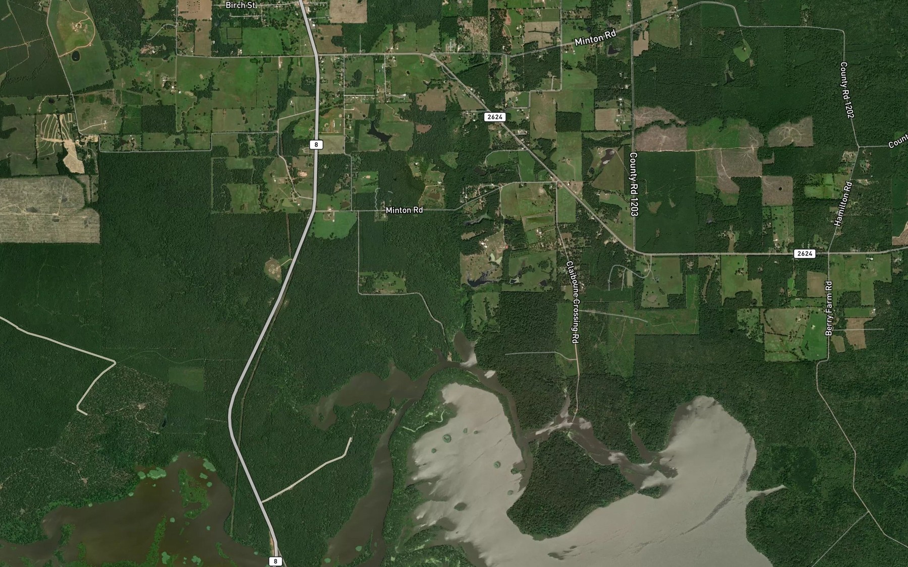 Satellite map of the Herron Creek