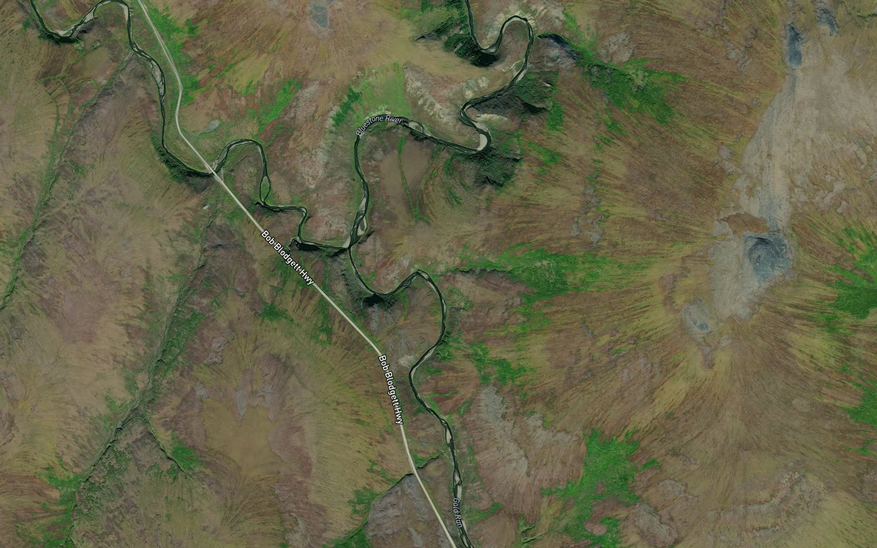 Satellite map of the Potter Pup Creek