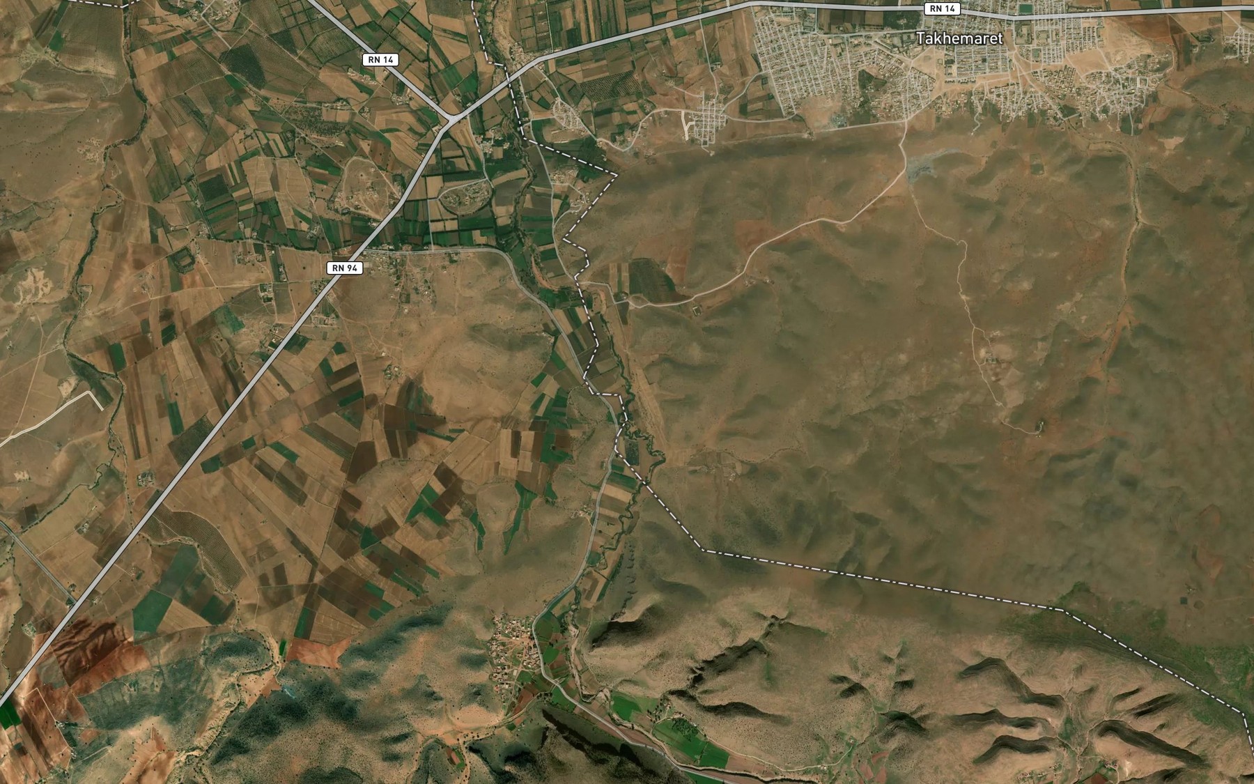 Satellite map of the Oued Abed