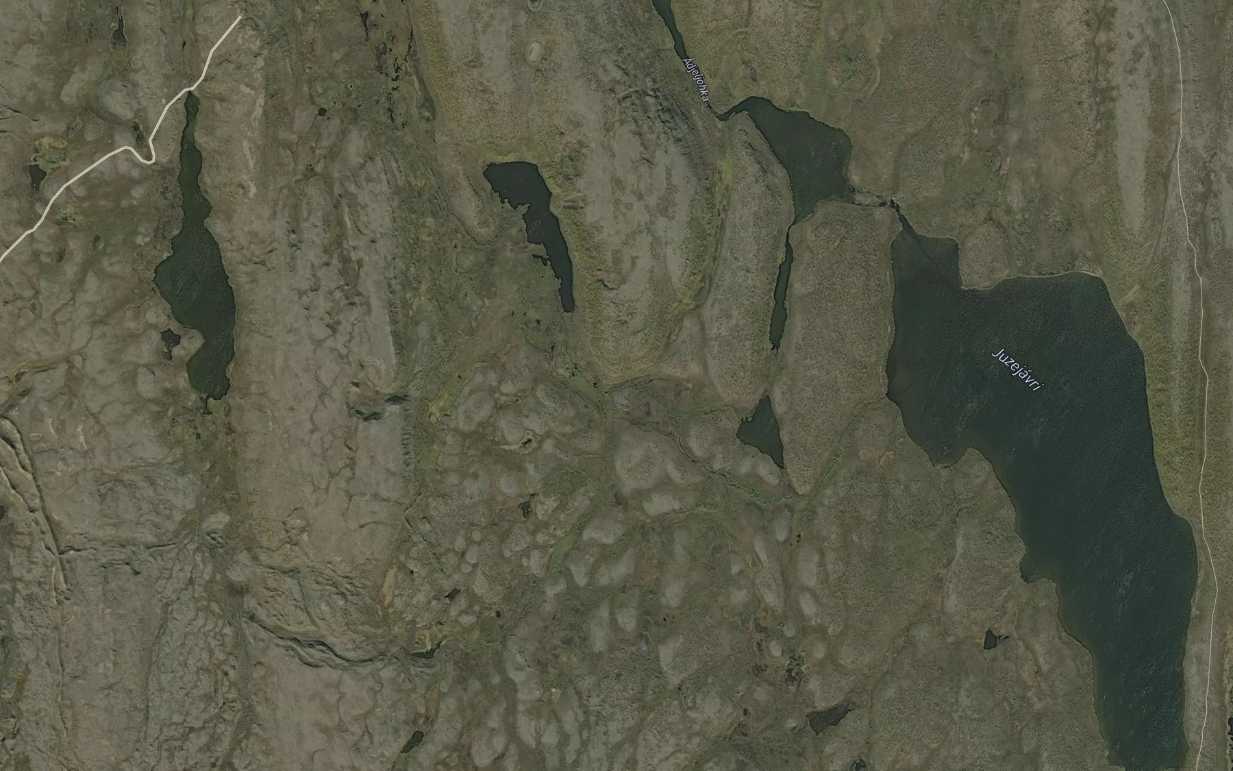 Satellite map of the Harrejakka