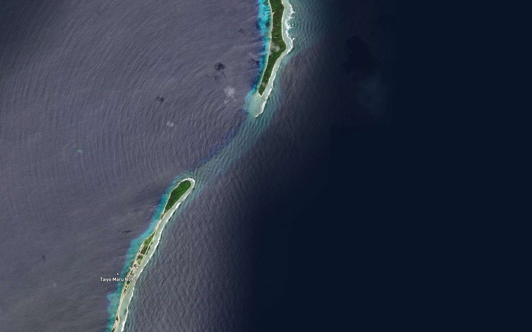 Satellite map of the Bigej Channel