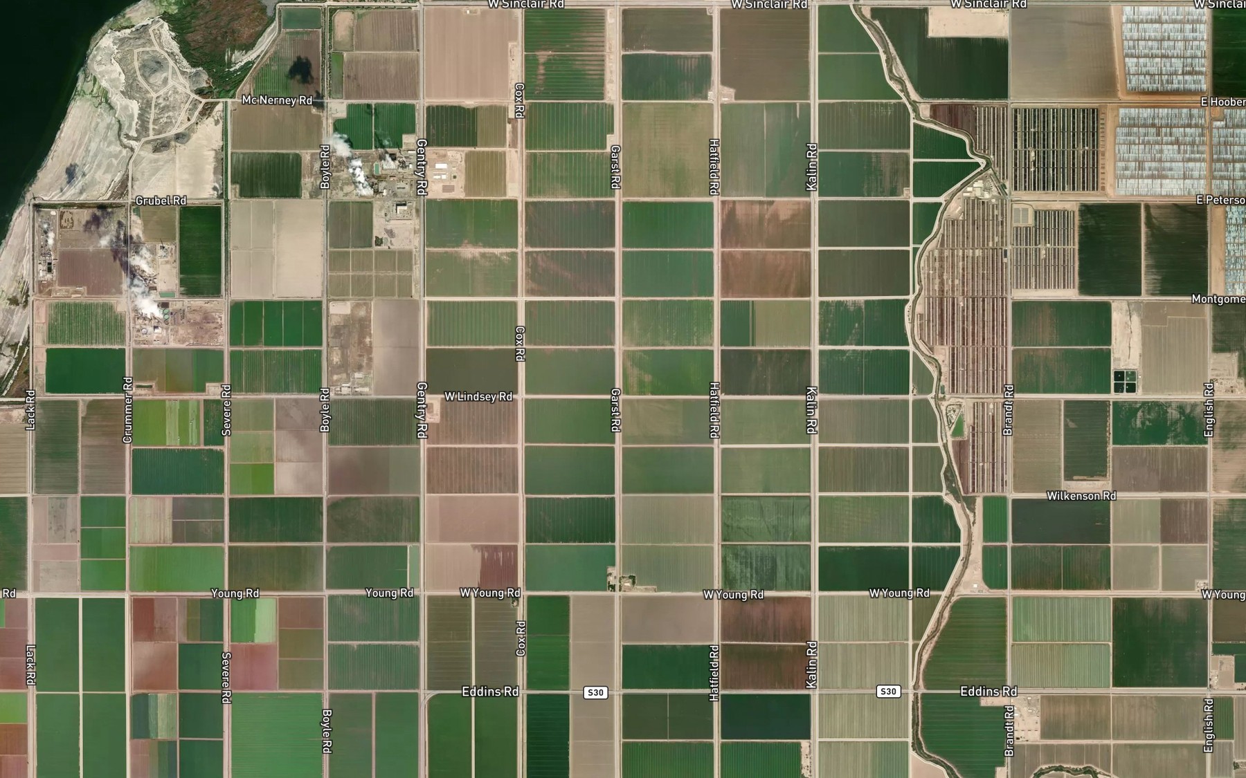 Satellite map of the Vail Three Drain
