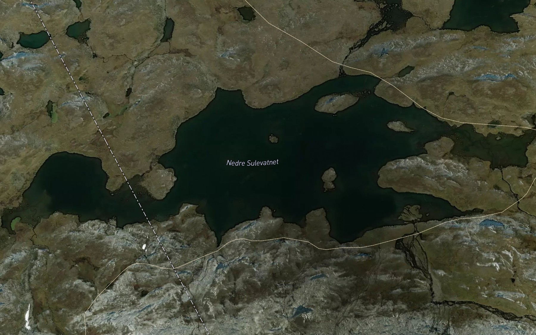 Satellite map of the Sulevatnet,nedre