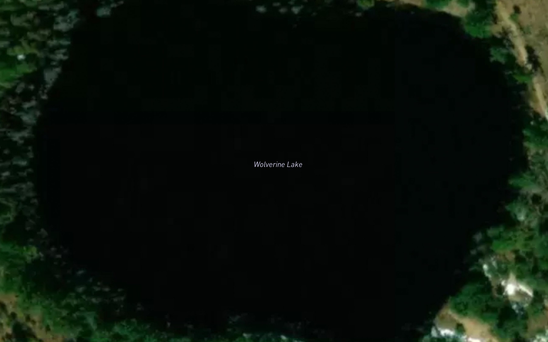 Satellite map of the Wolverine Lake