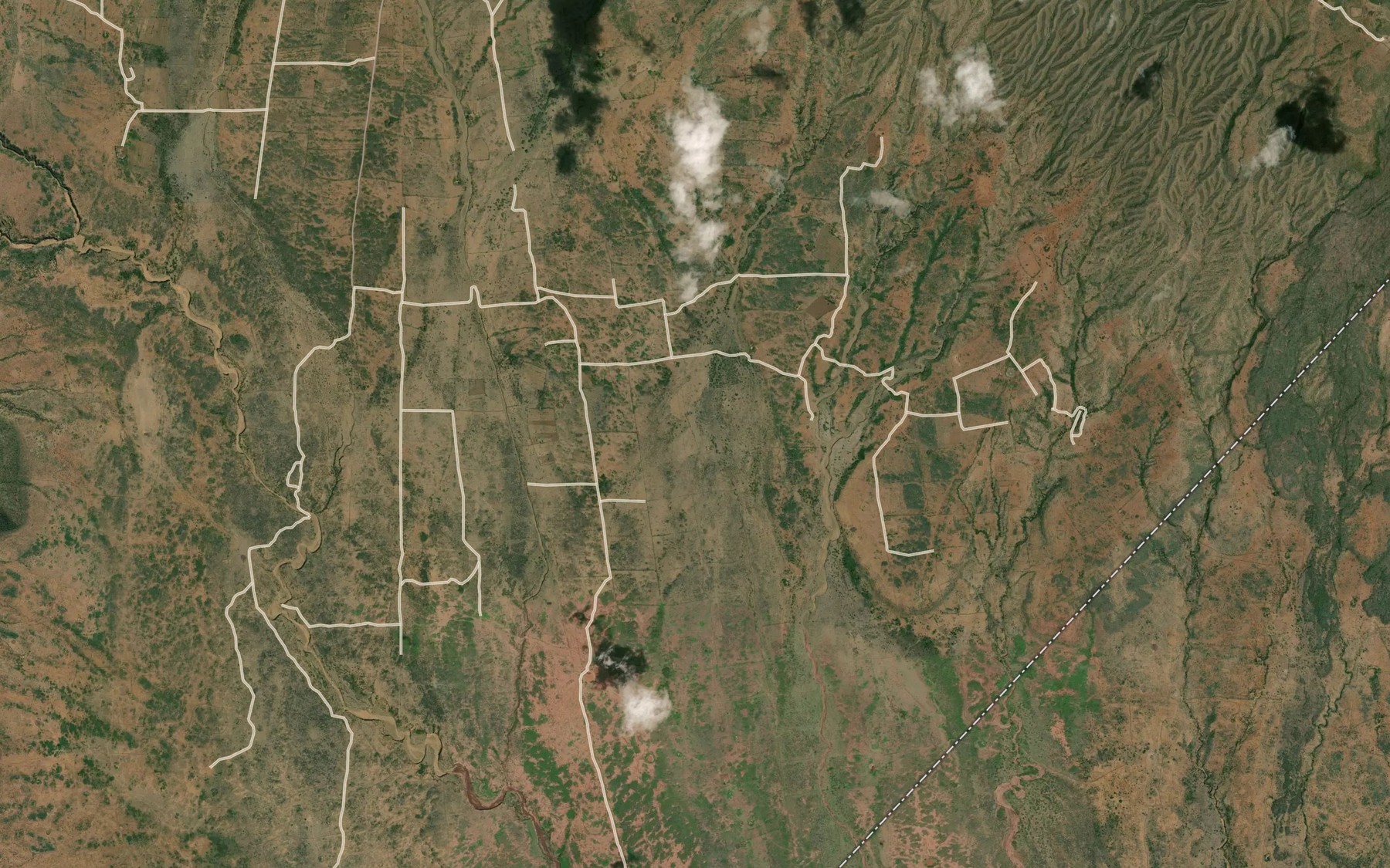 Satellite map of the Kyamutwoi Dam