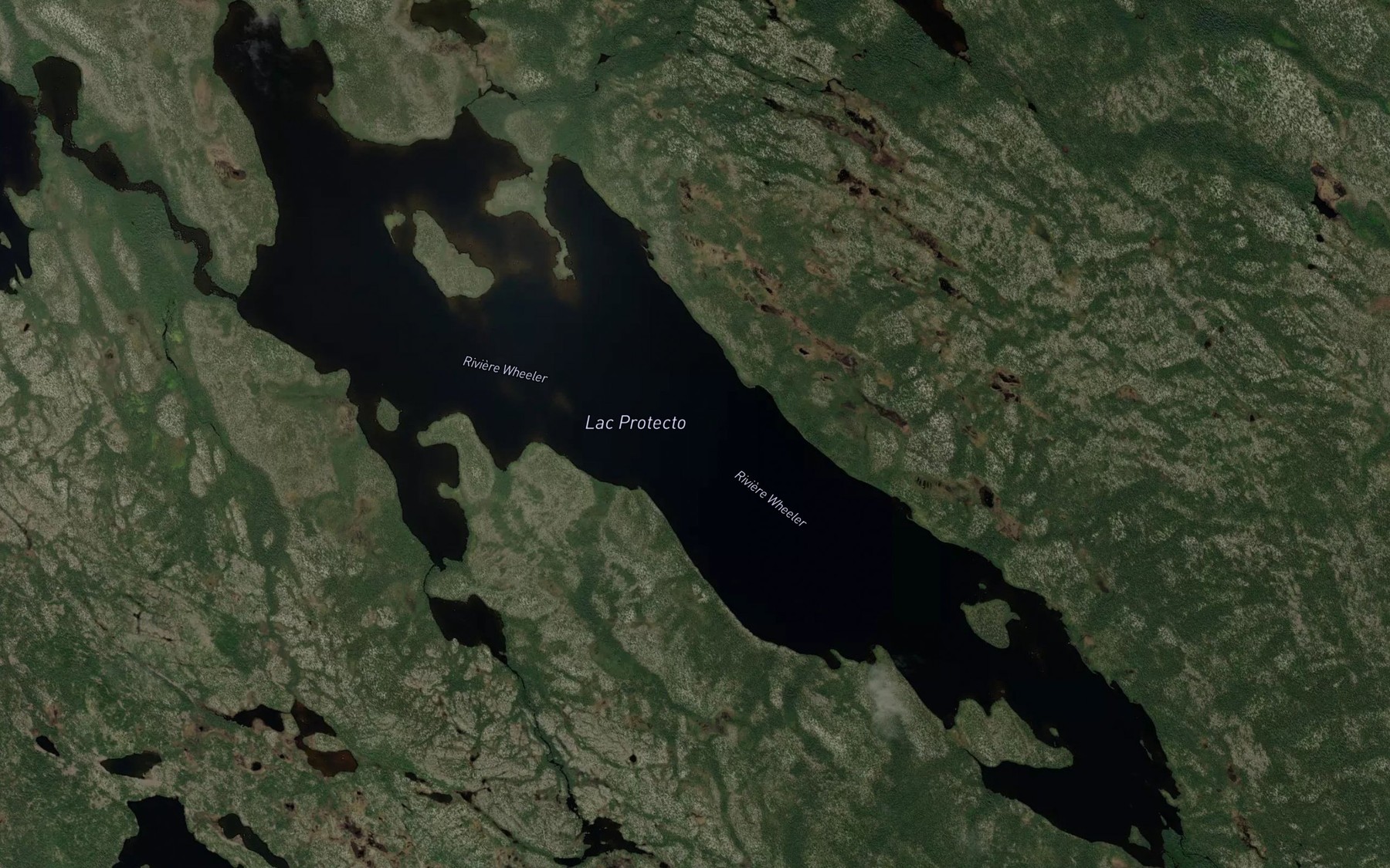 Satellite map of the Lac Protecto