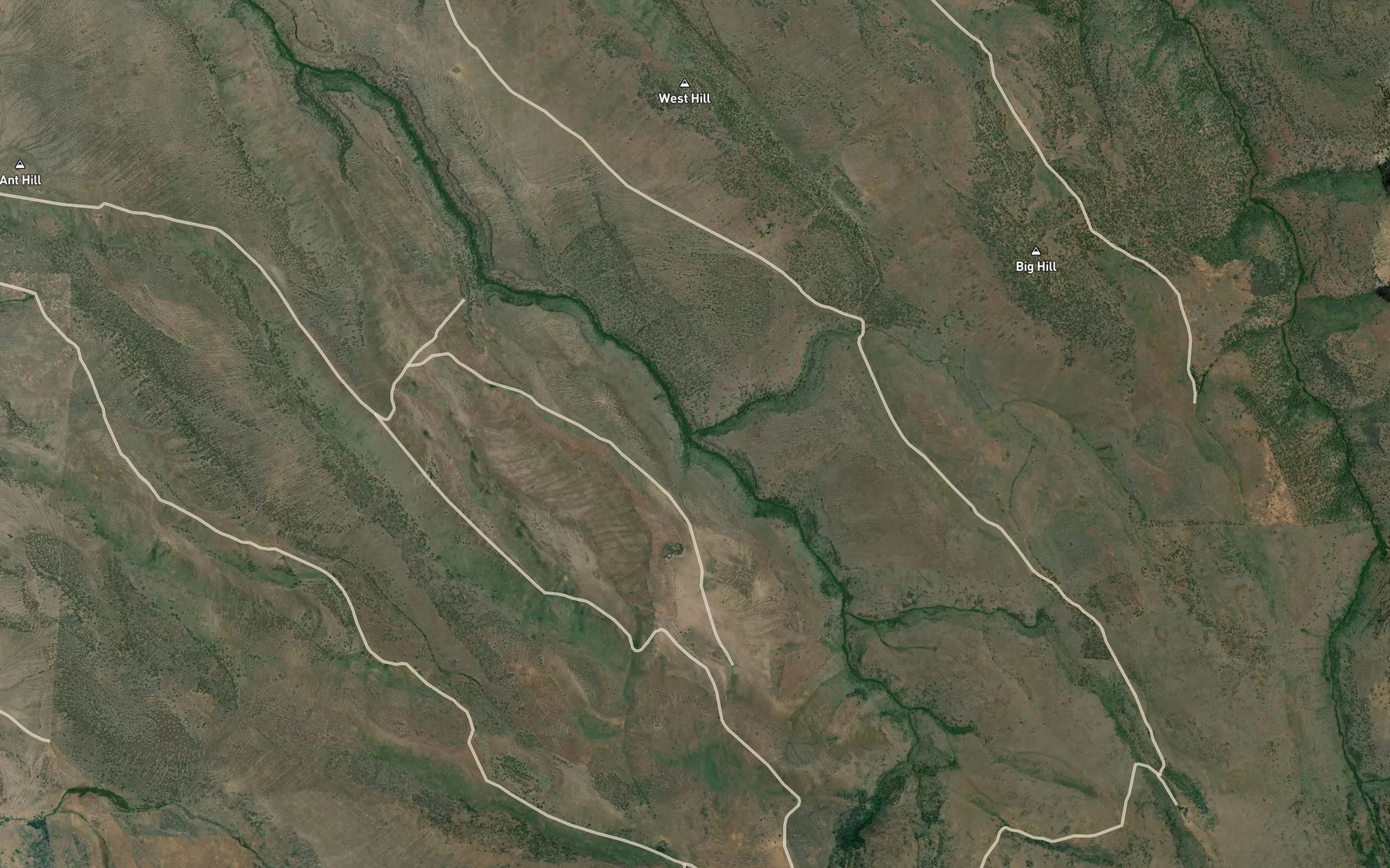 Satellite map of the Frog Creek