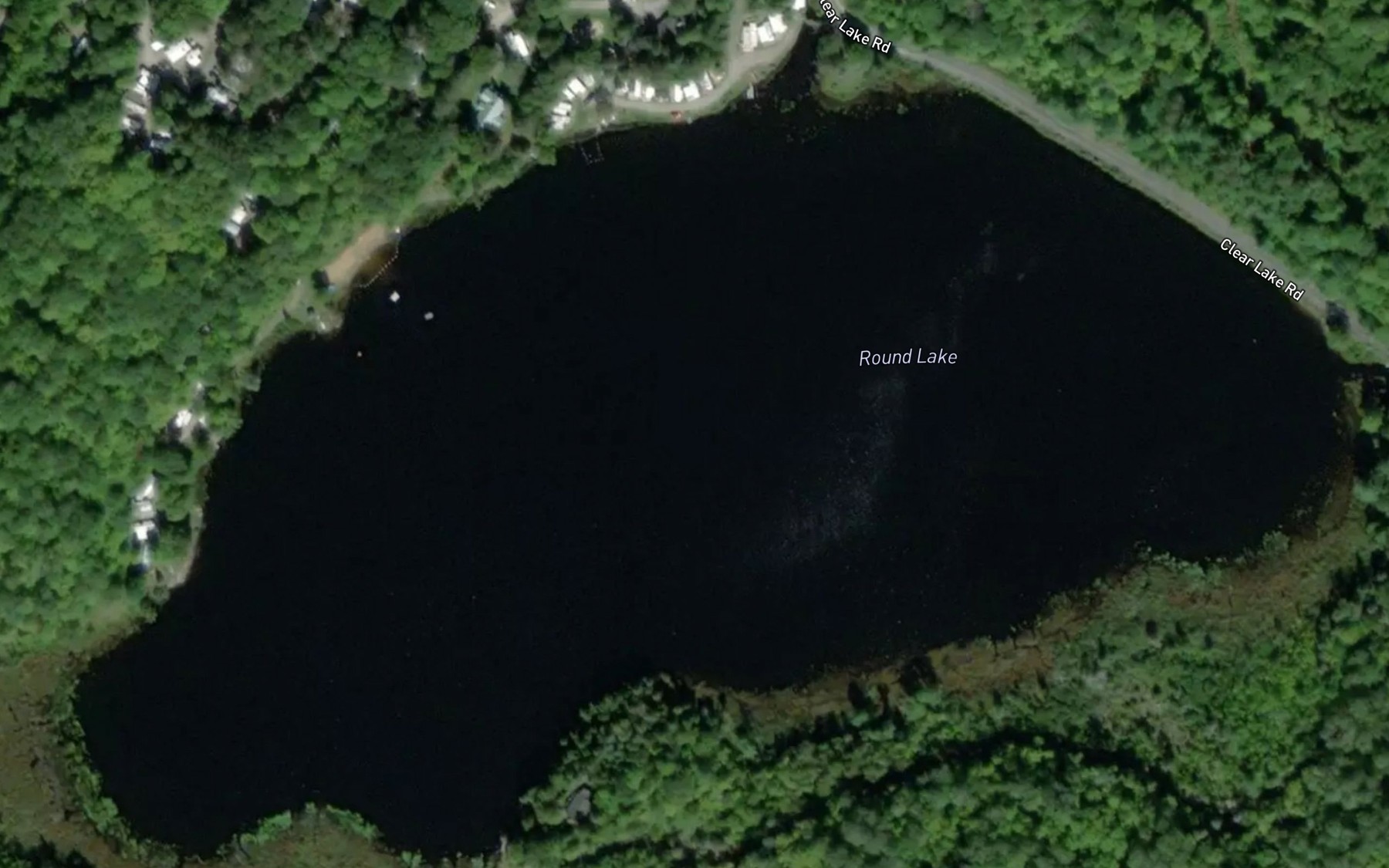 Satellite map of the Round Lake