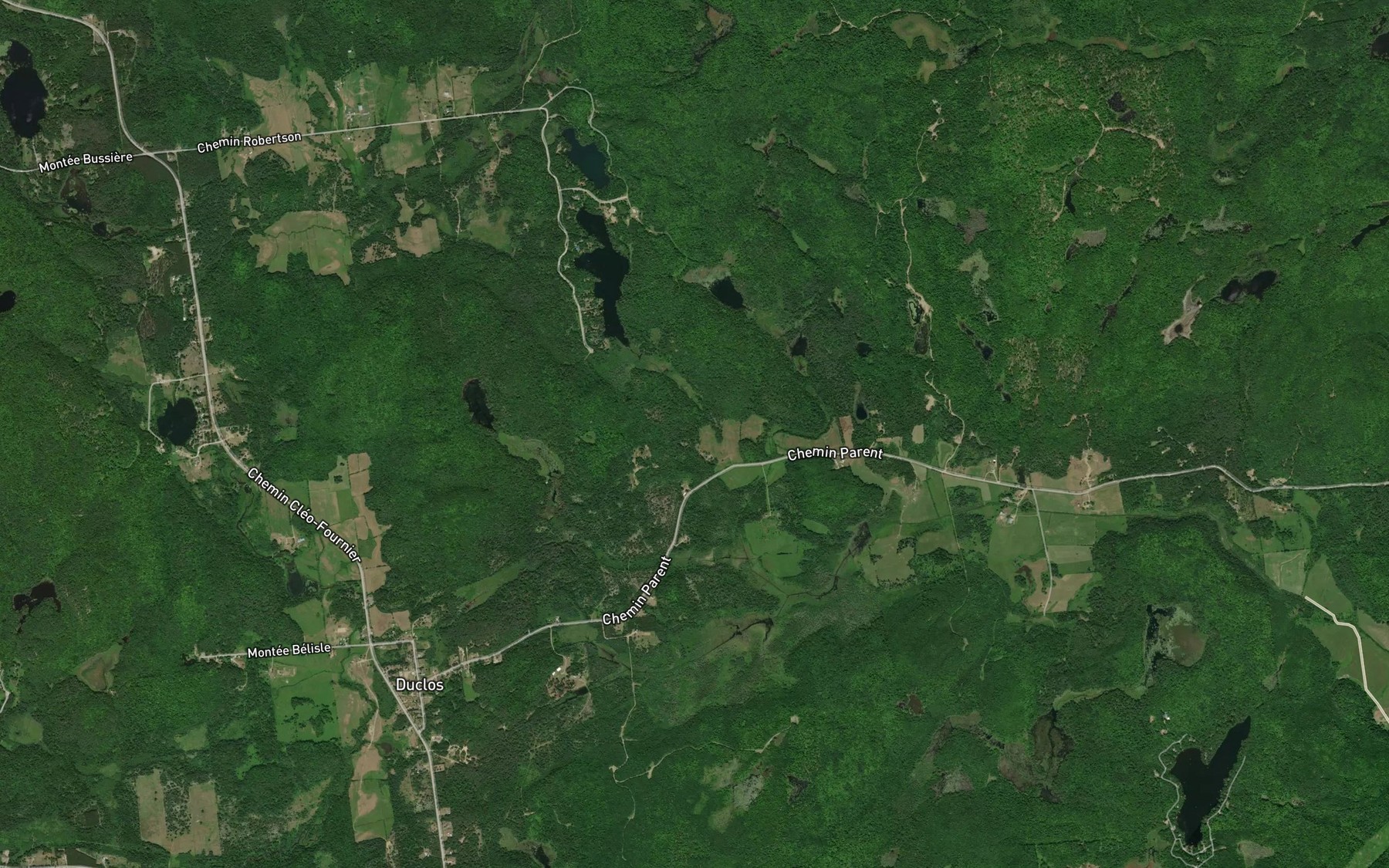Satellite map of the Ruisseau a Ouellet