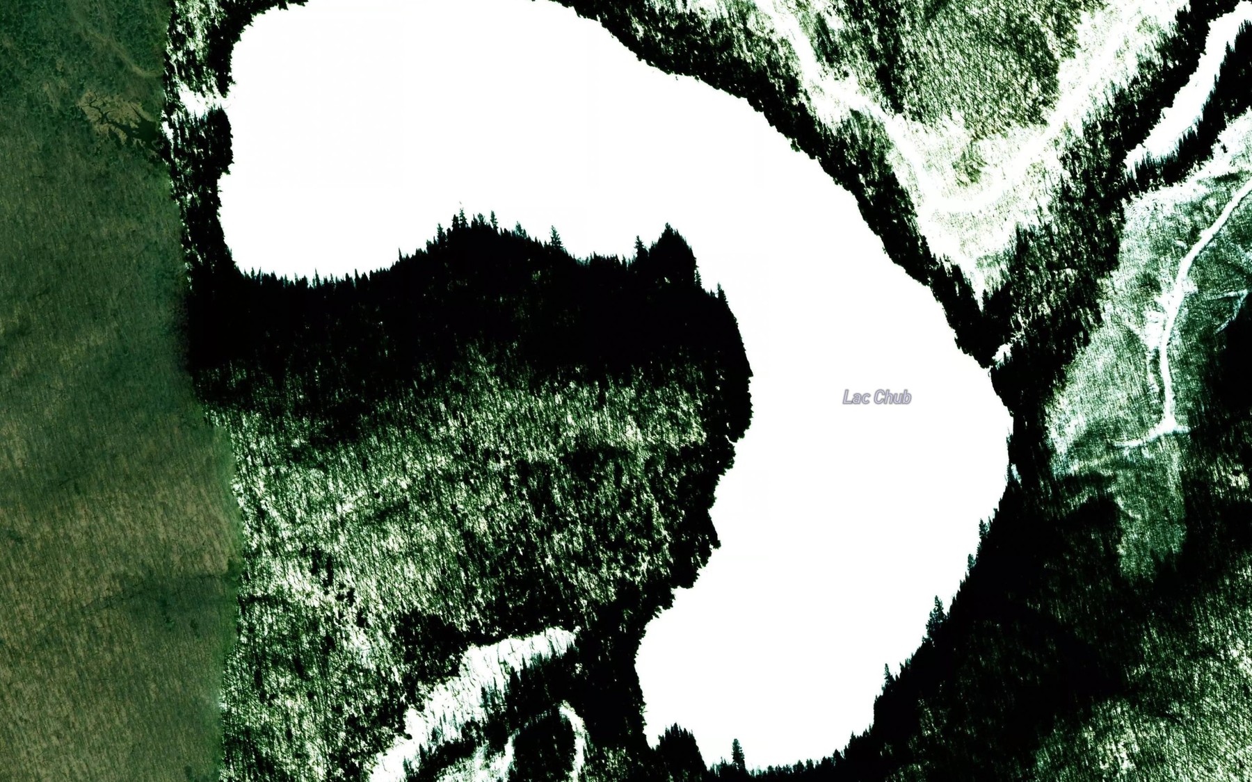Satellite map of the Lac Chub