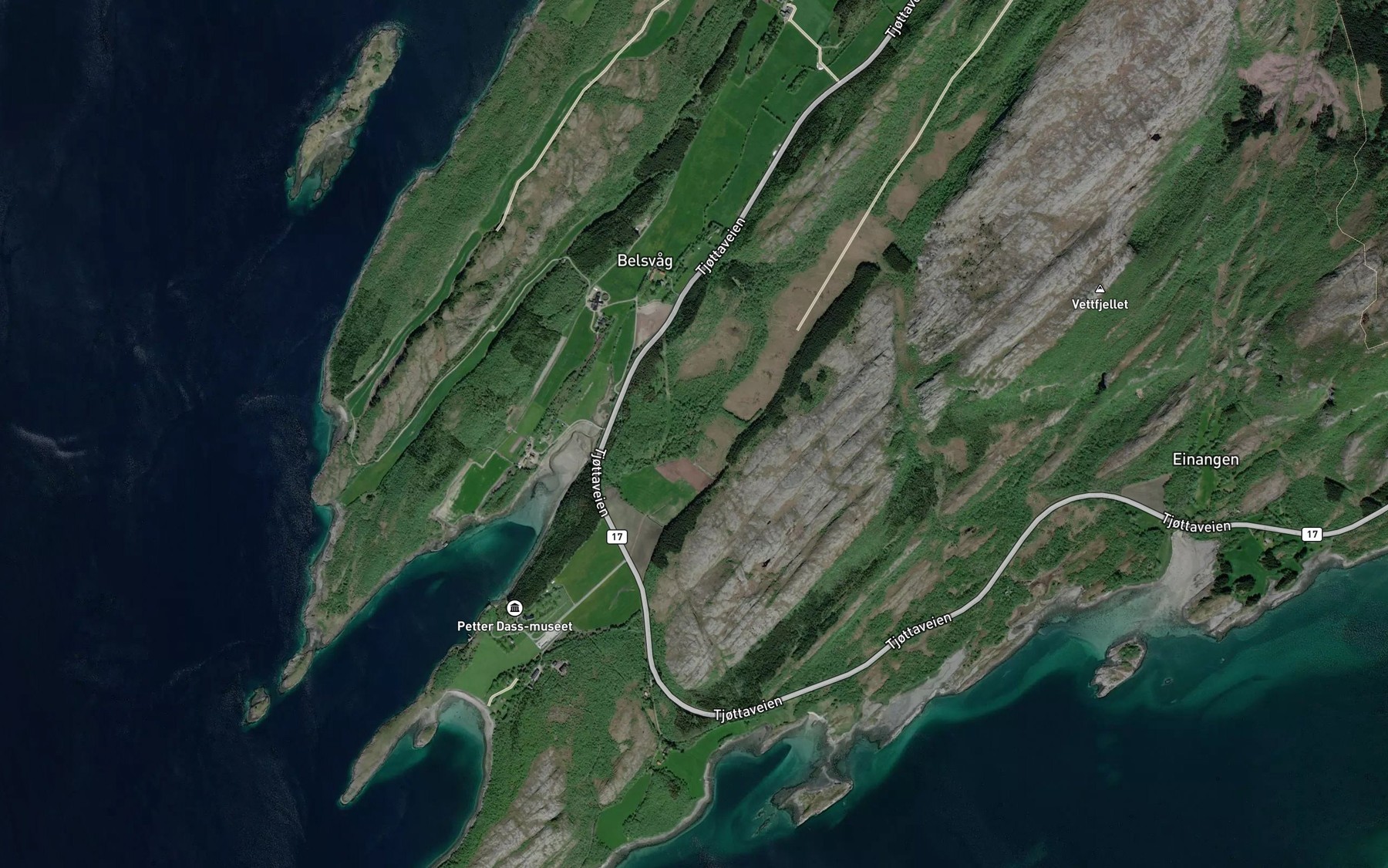 Satellite map of the Garmansbekken