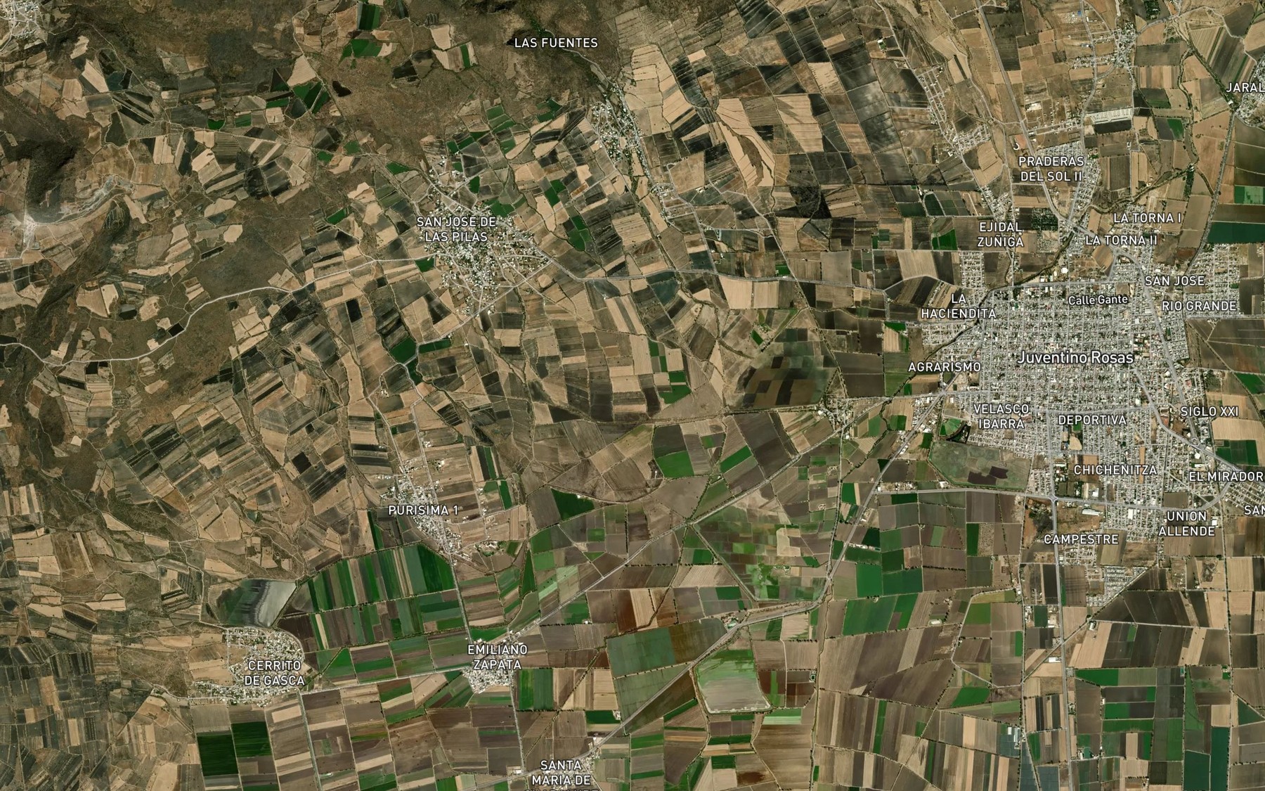 Satellite map of the Presa La Presa