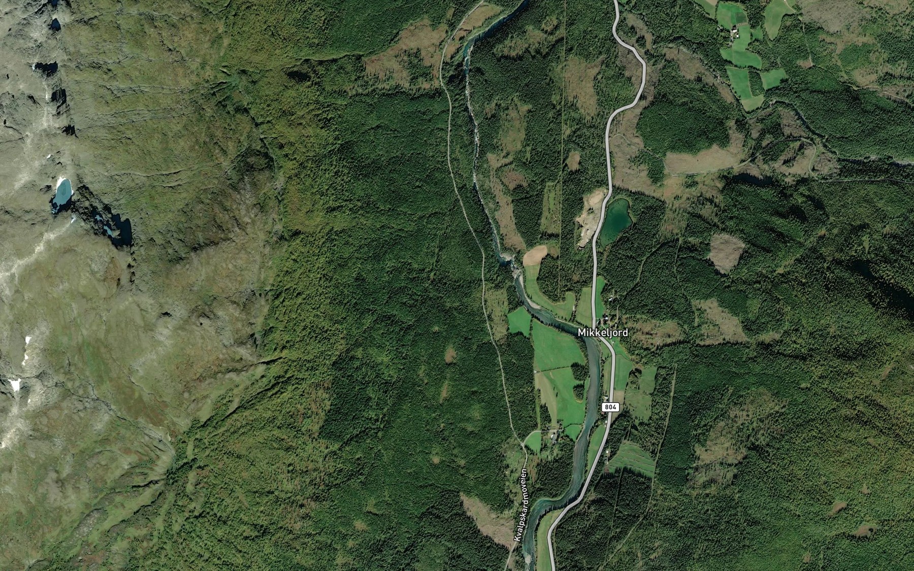 Satellite map of the Ladalsbekken