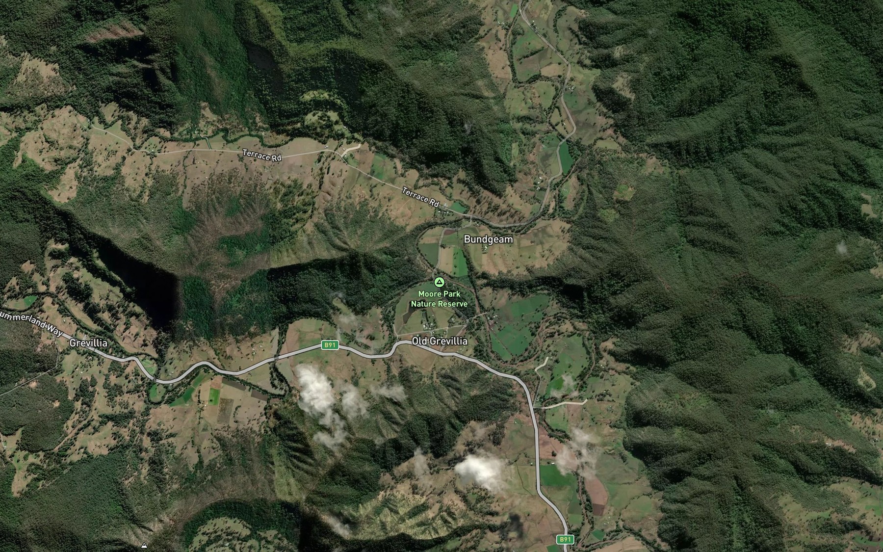 Satellite map of the Terrace Creek