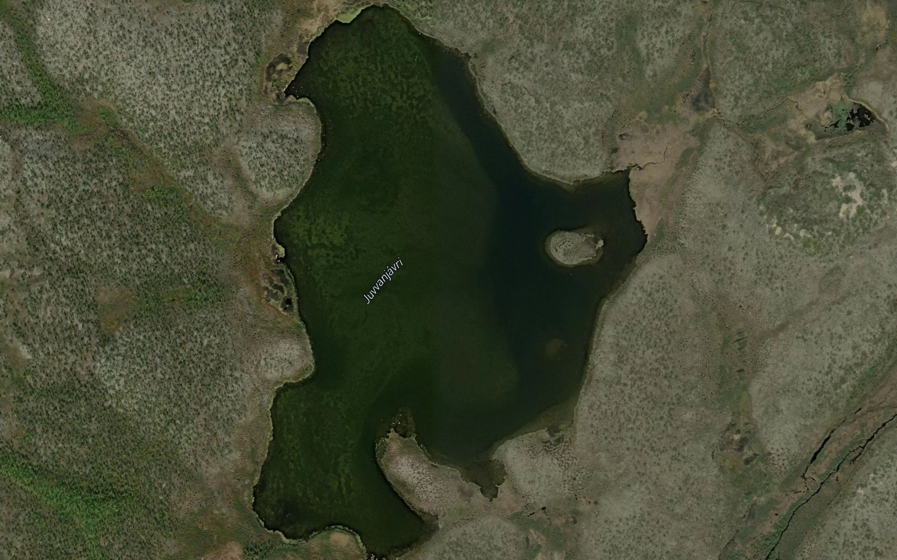 Satellite map of the Juvvanjavri