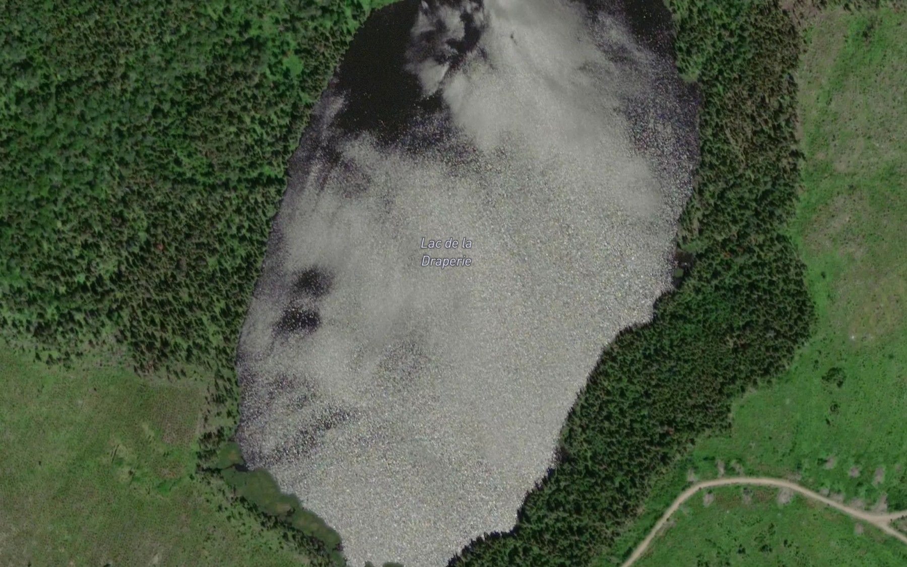 Satellite map of the Lac de la Draperie