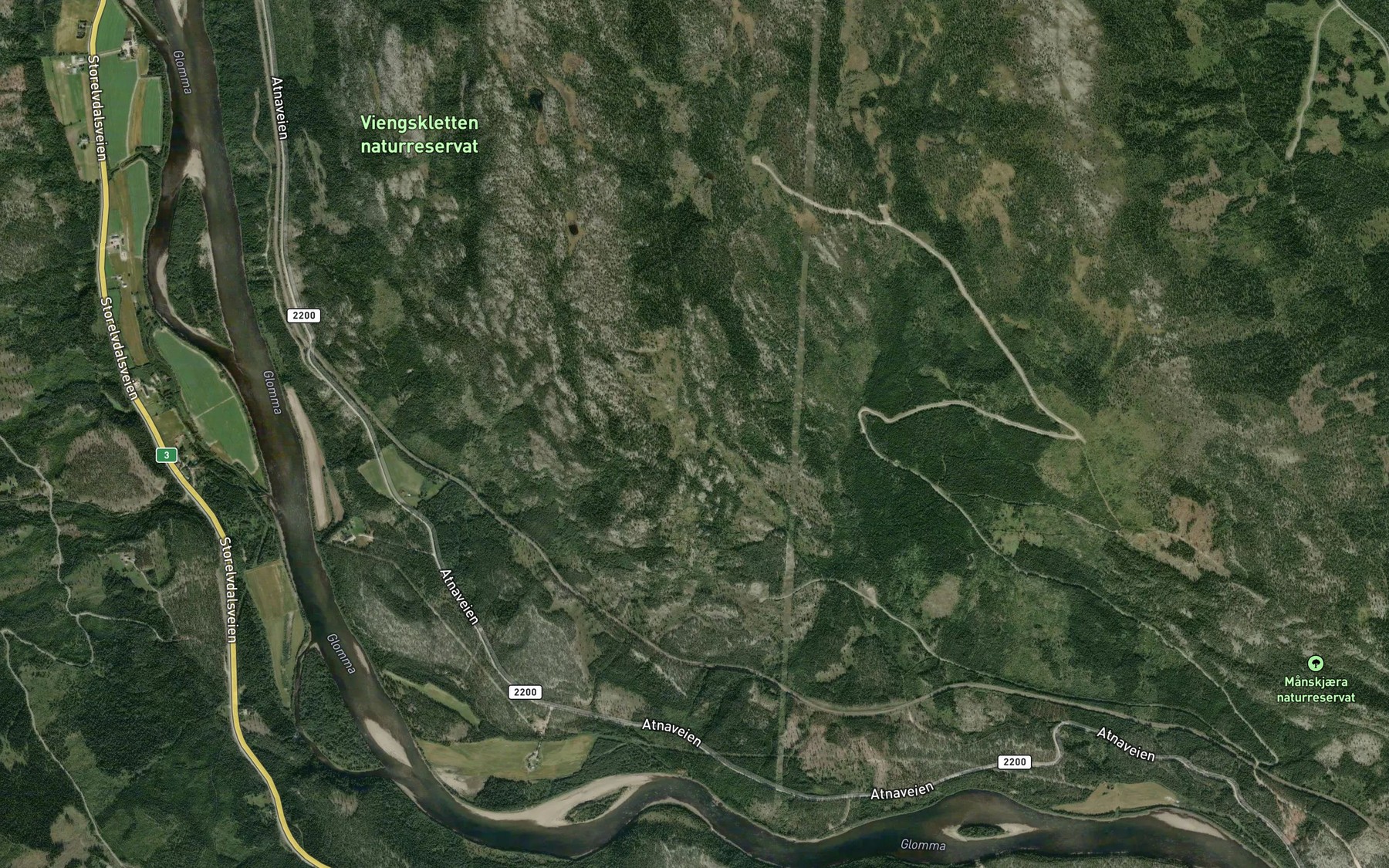Satellite map of the Brennbekken