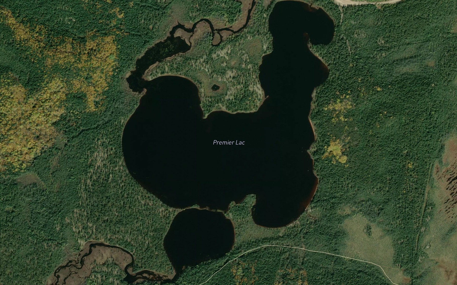 Satellite map of the Premier Lac