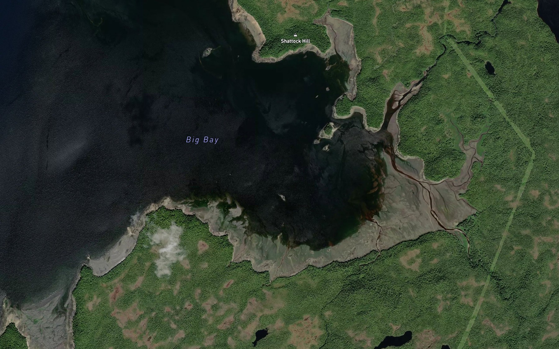 Satellite map of the Big Bay