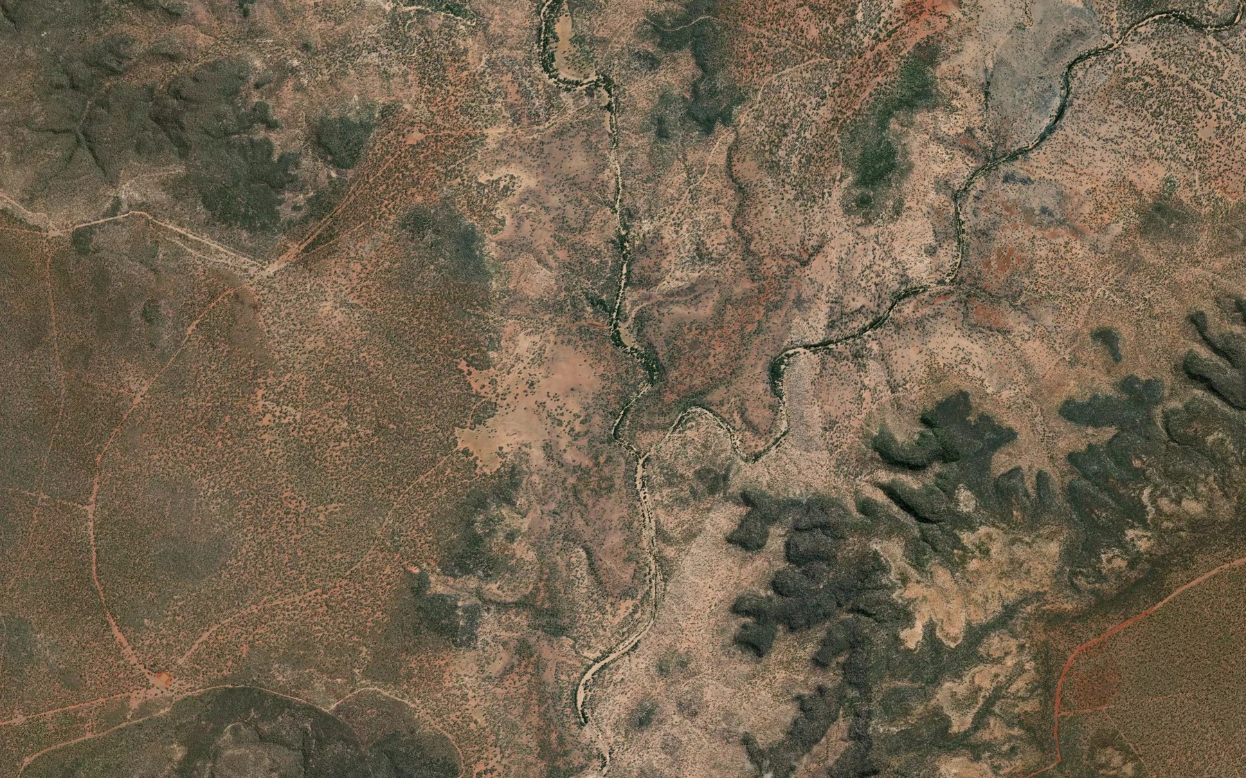 Satellite map of the Rokehurst Creek