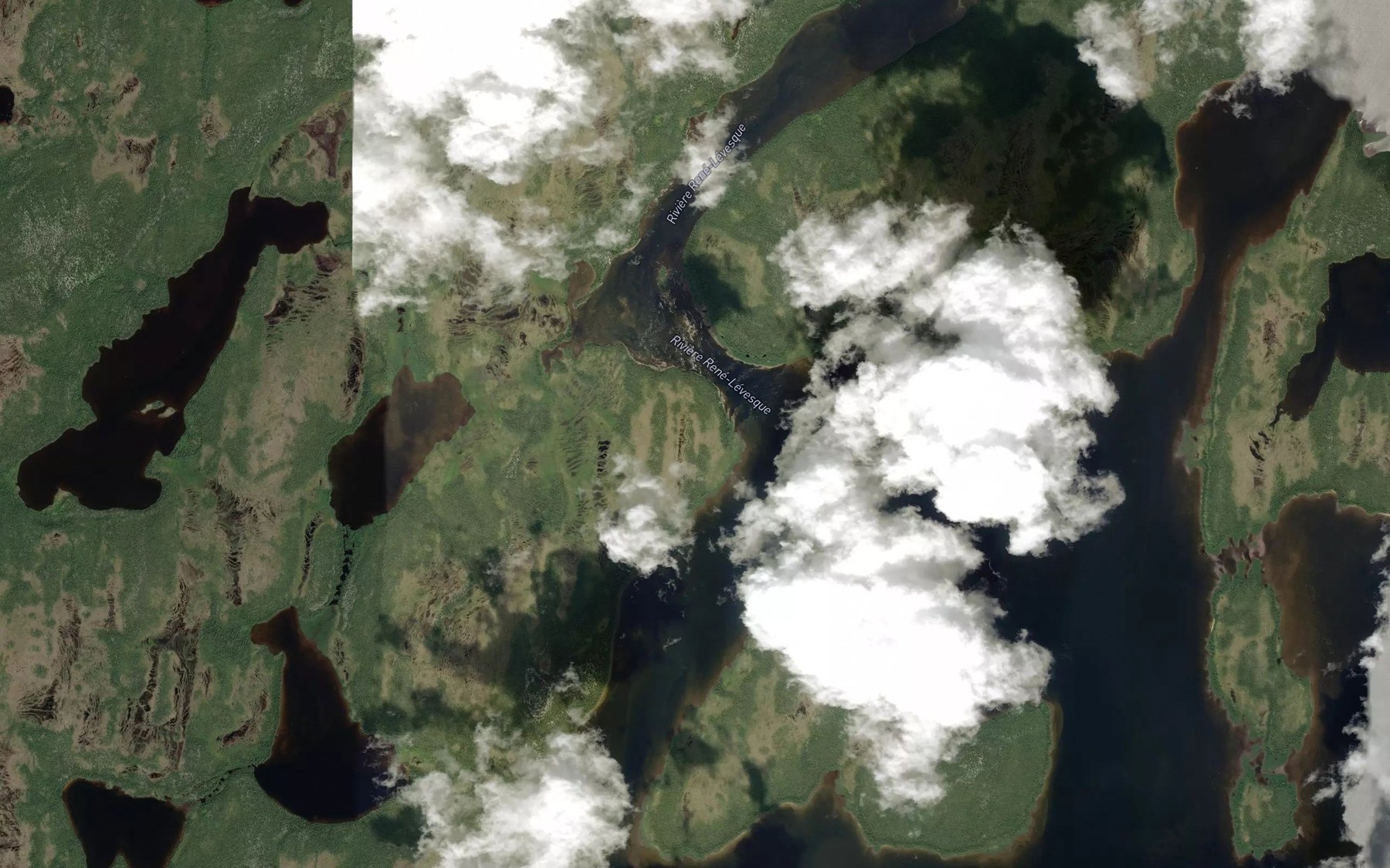 Satellite map of the Rapides du Trois