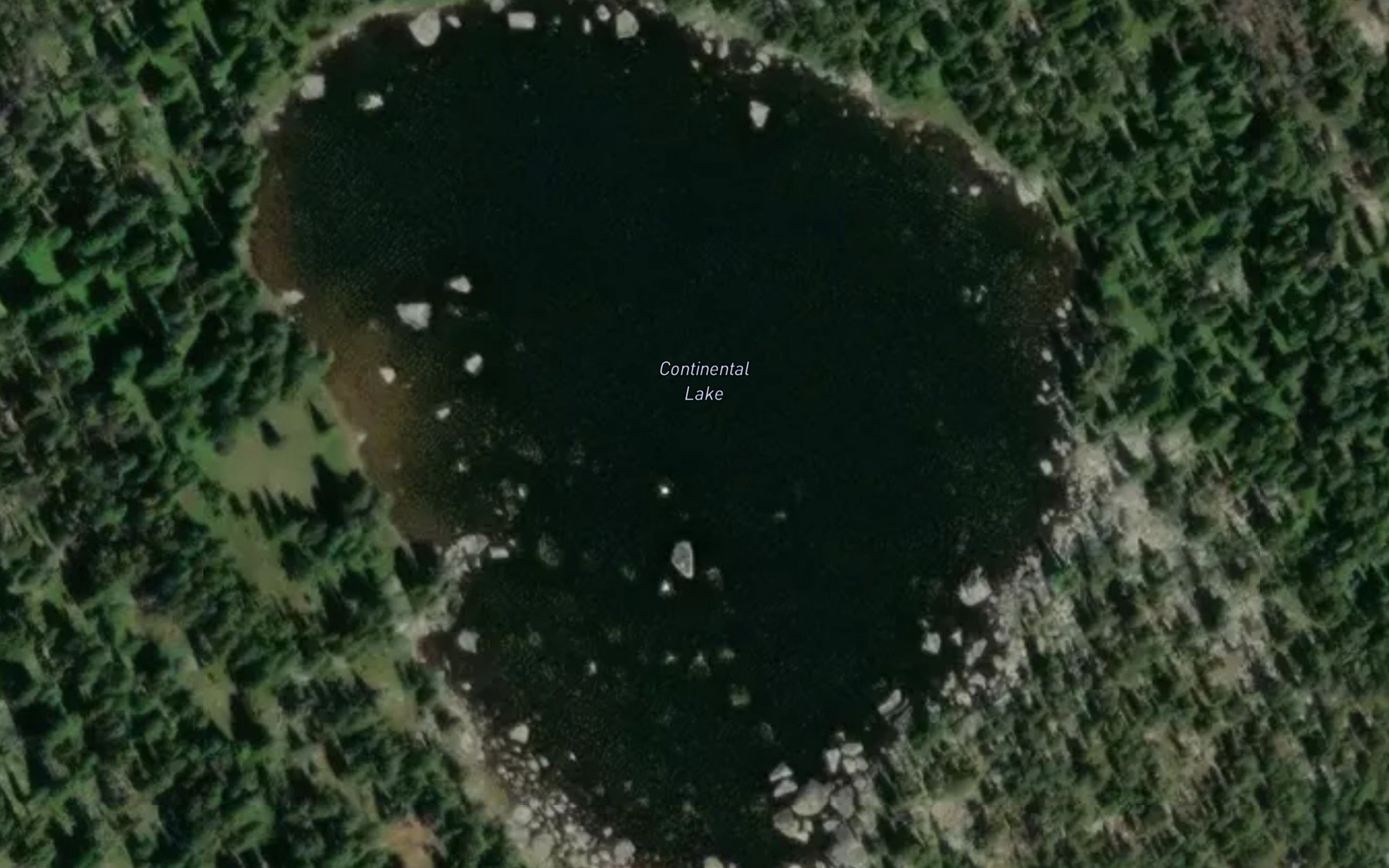 Satellite map of the Continental Lake