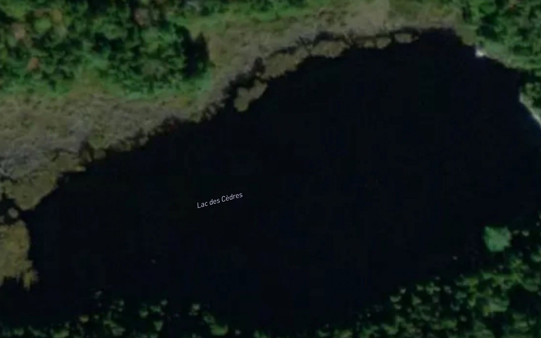 Satellite map of the Lac des Cedres